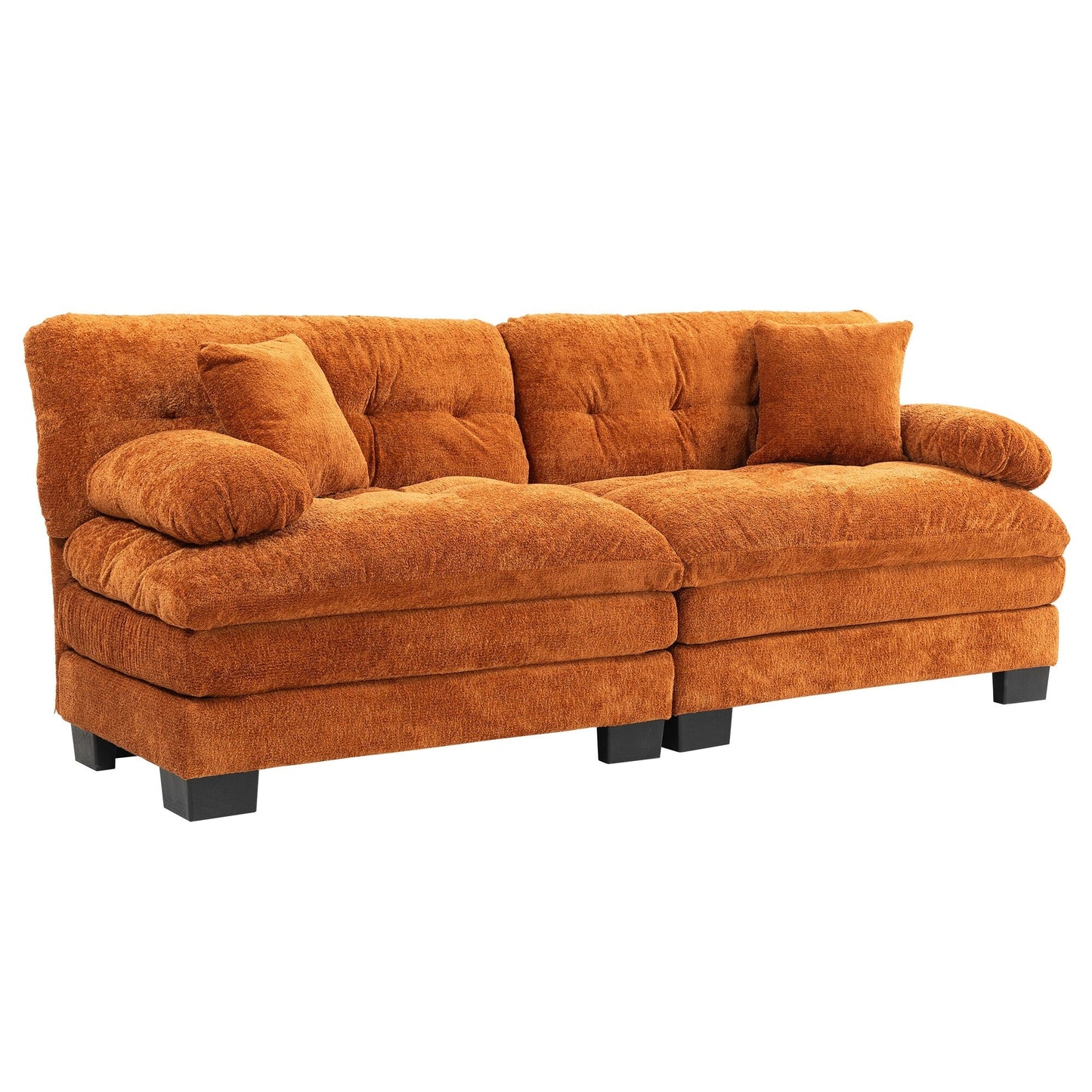 Divano imbottito a 3 posti con imbottitura in memory foam a doppio strato e cuscini comfort in omaggio