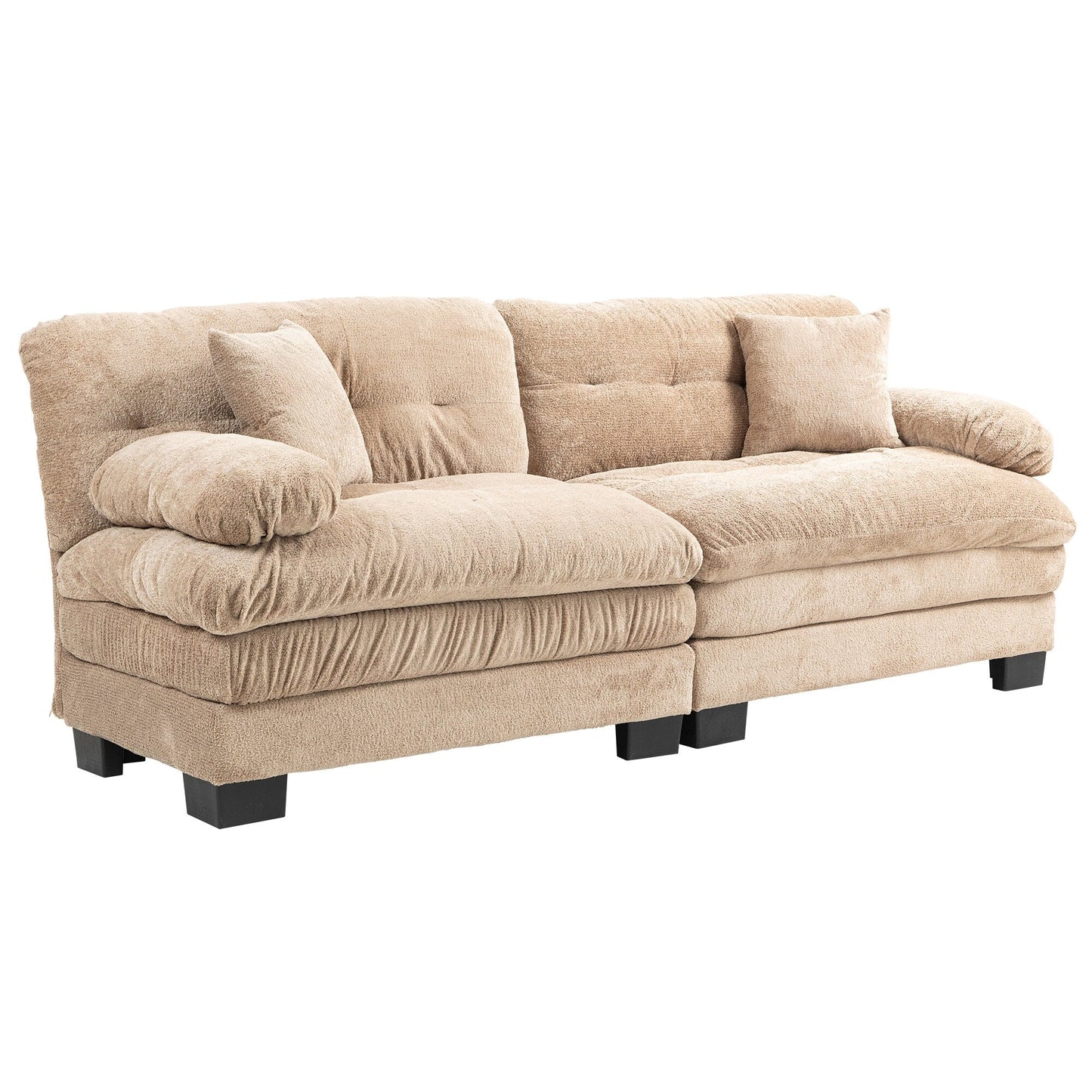 Divano imbottito a 3 posti con imbottitura in memory foam a doppio strato e cuscini comfort in omaggio