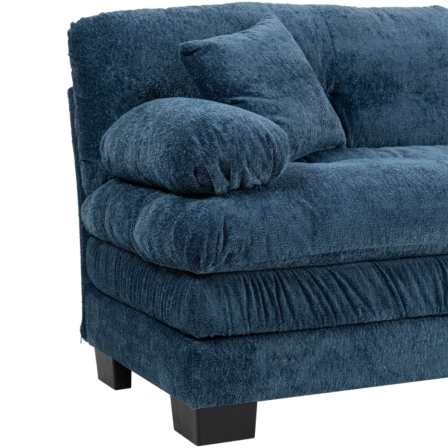 Divano imbottito a 3 posti con imbottitura in memory foam a doppio strato e cuscini comfort in omaggio
