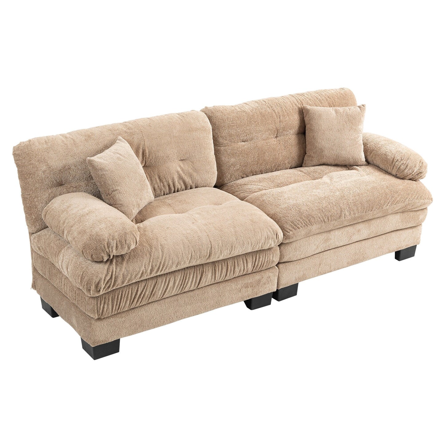 Divano imbottito a 3 posti con imbottitura in memory foam a doppio strato e cuscini comfort in omaggio