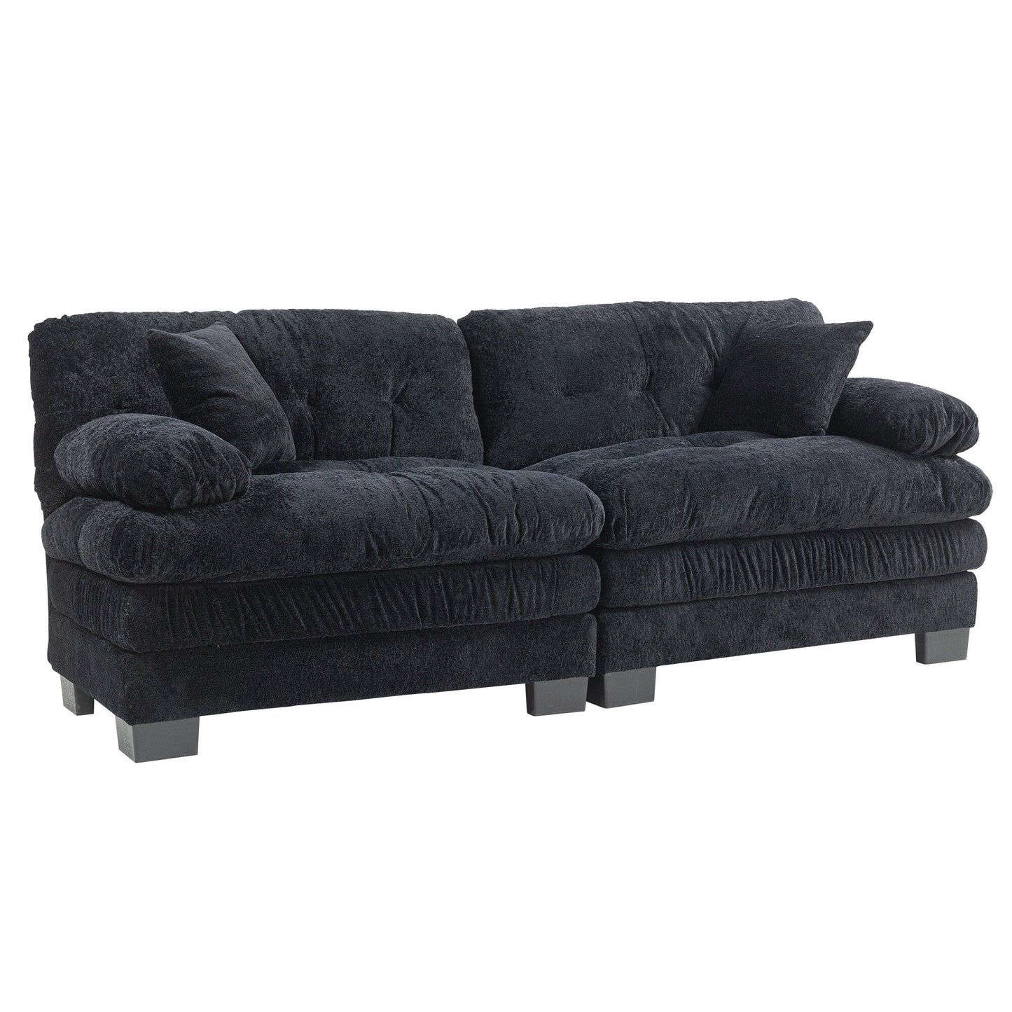 Divano imbottito a 3 posti con imbottitura in memory foam a doppio strato e cuscini comfort in omaggio