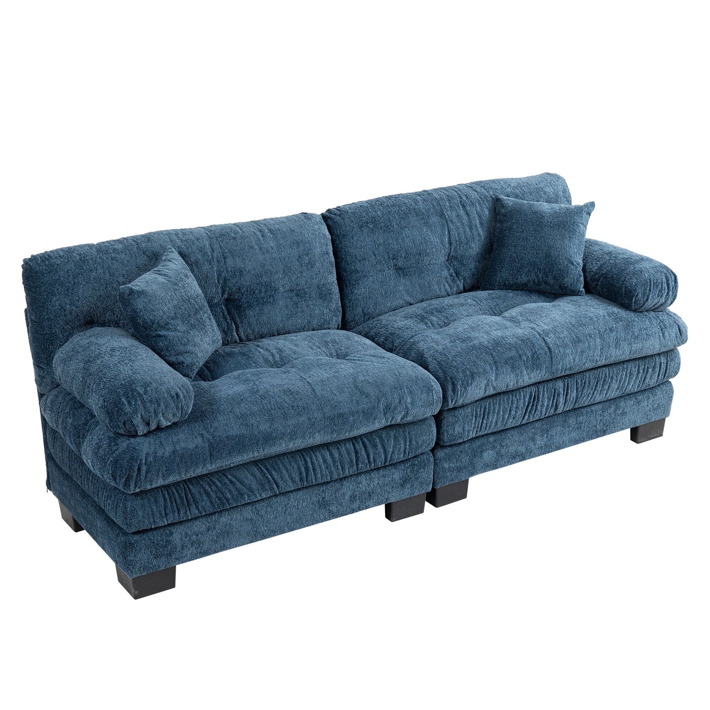 Divano imbottito a 3 posti con imbottitura in memory foam a doppio strato e cuscini comfort in omaggio