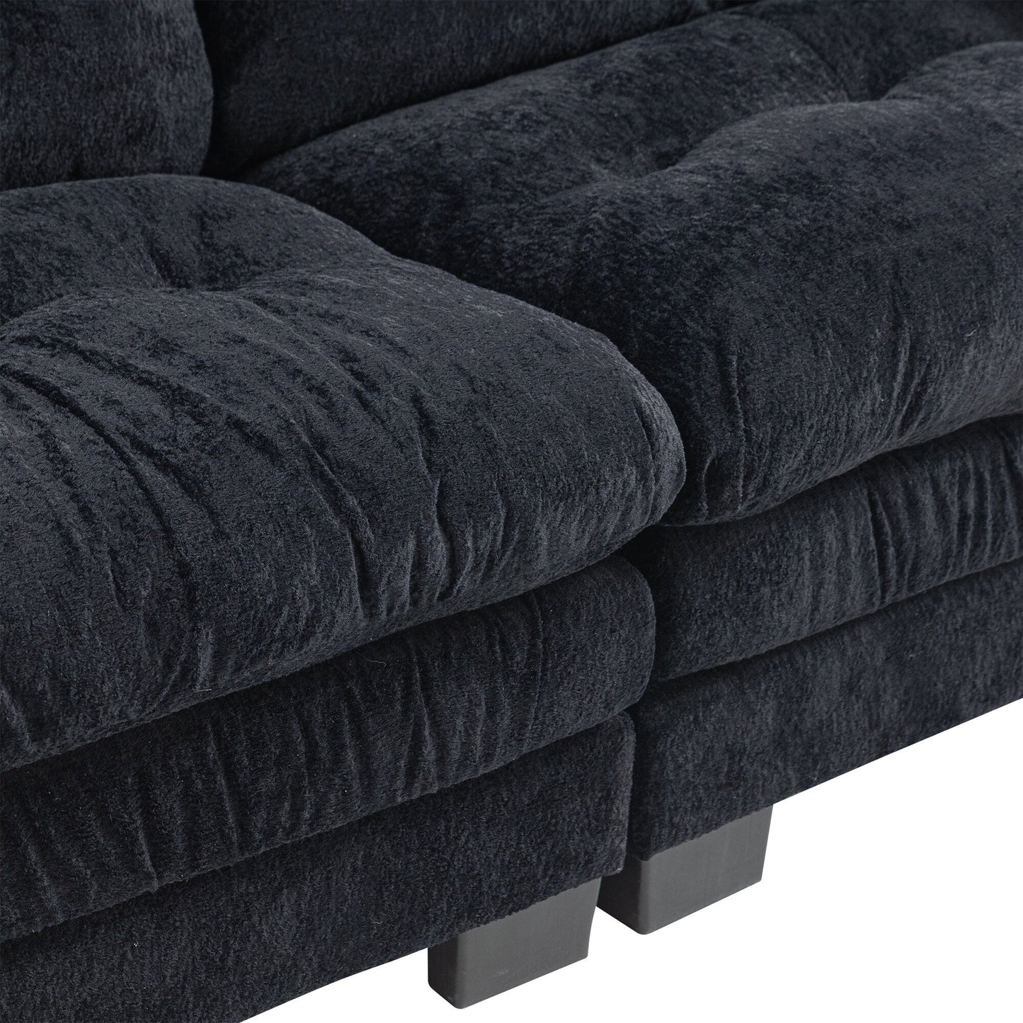 Divano imbottito a 3 posti con imbottitura in memory foam a doppio strato e cuscini comfort in omaggio