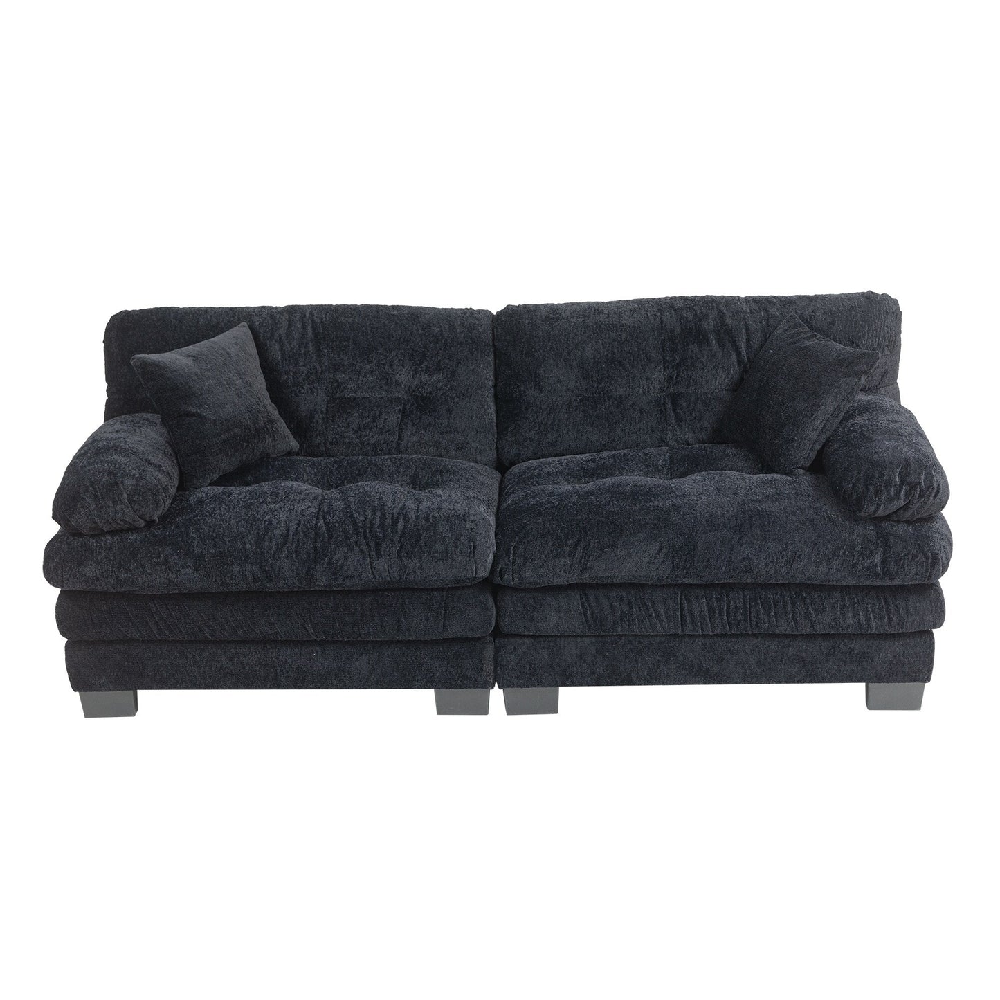 Divano imbottito a 3 posti con imbottitura in memory foam a doppio strato e cuscini comfort in omaggio