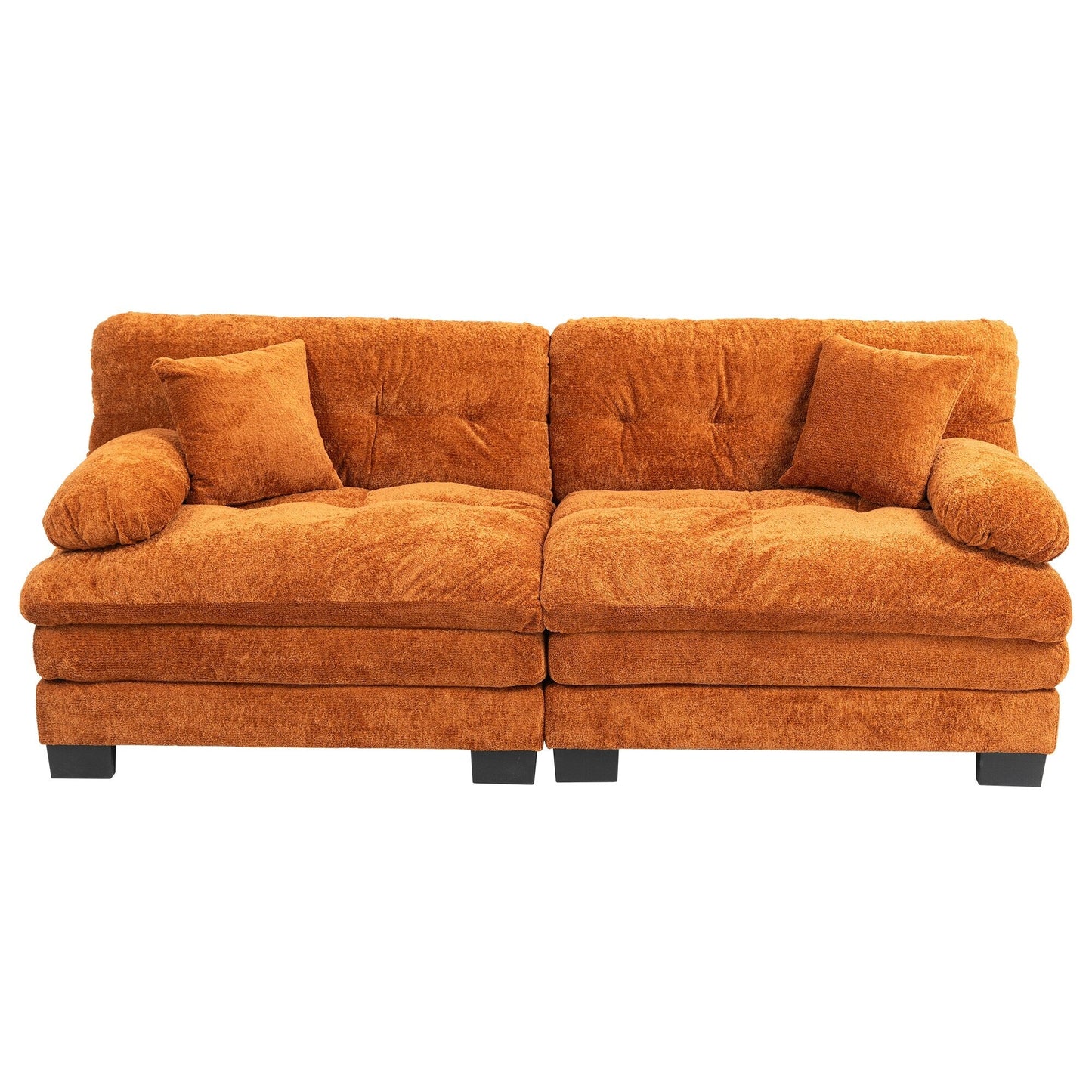 Divano imbottito a 3 posti con imbottitura in memory foam a doppio strato e cuscini comfort in omaggio