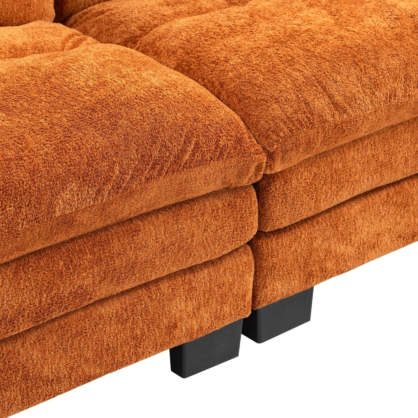 Divano imbottito a 3 posti con imbottitura in memory foam a doppio strato e cuscini comfort in omaggio