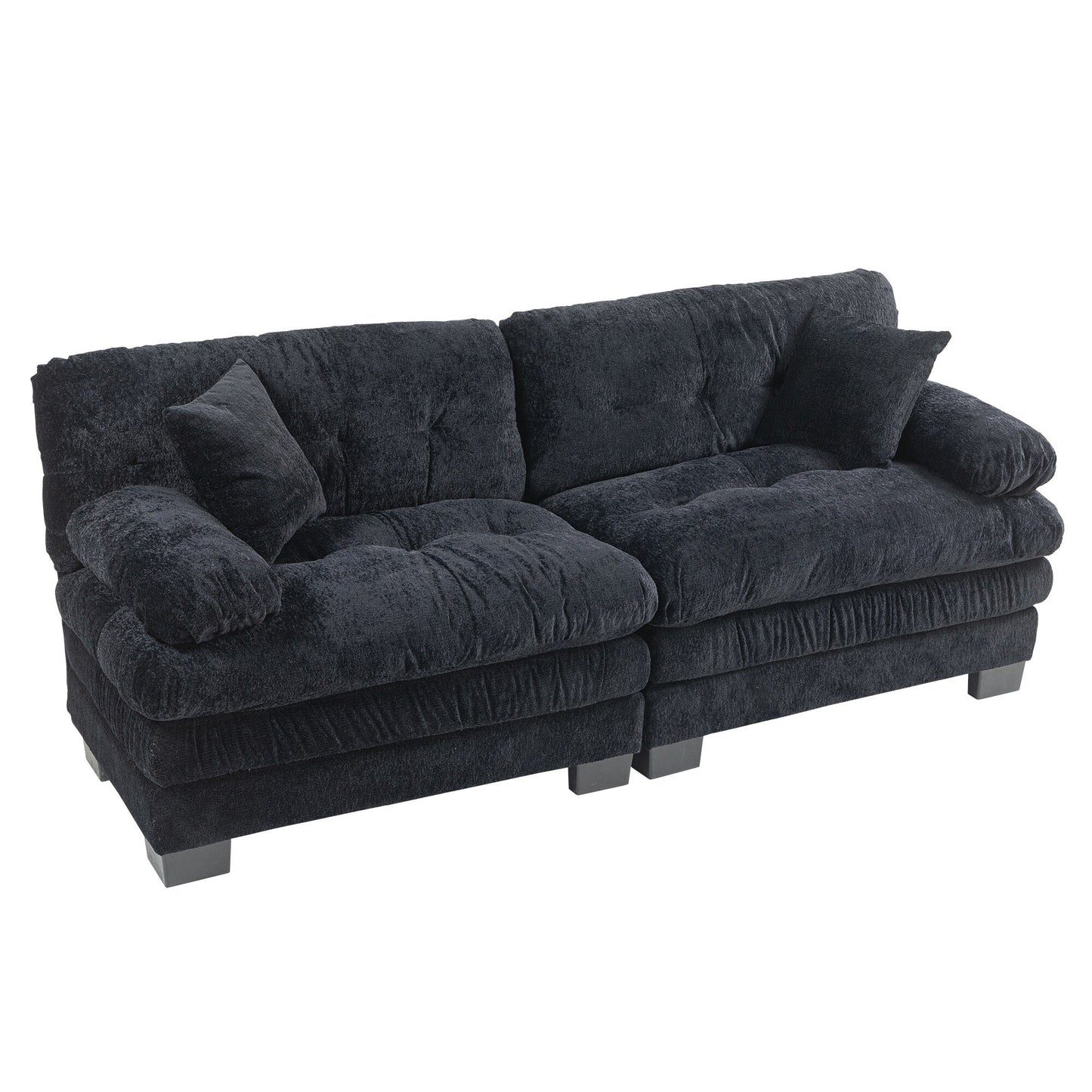 Divano imbottito a 3 posti con imbottitura in memory foam a doppio strato e cuscini comfort in omaggio