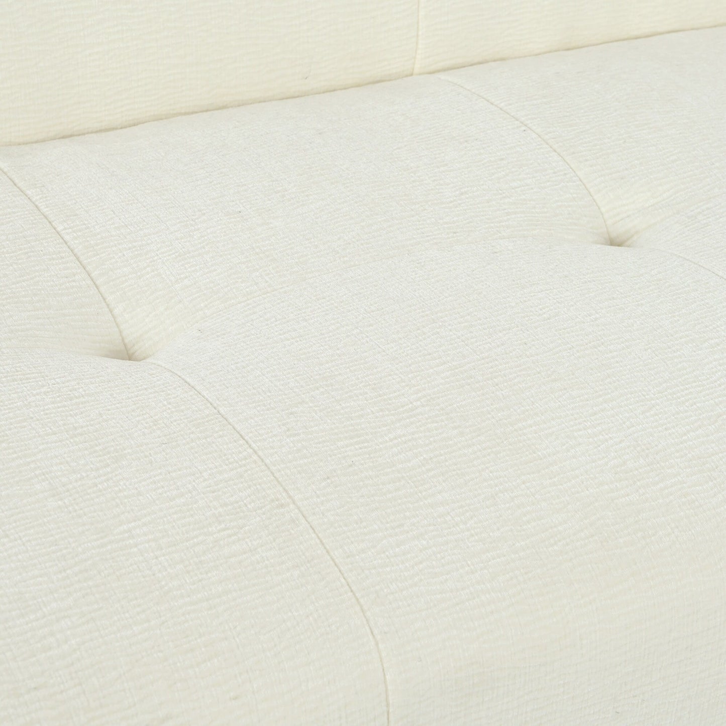 Divano a 3 posti in tessuto ciniglia largo 85,8 cm, design a compressione completa in spugna, con schiuma senza polvere, molle insacchettate per un comfort extra