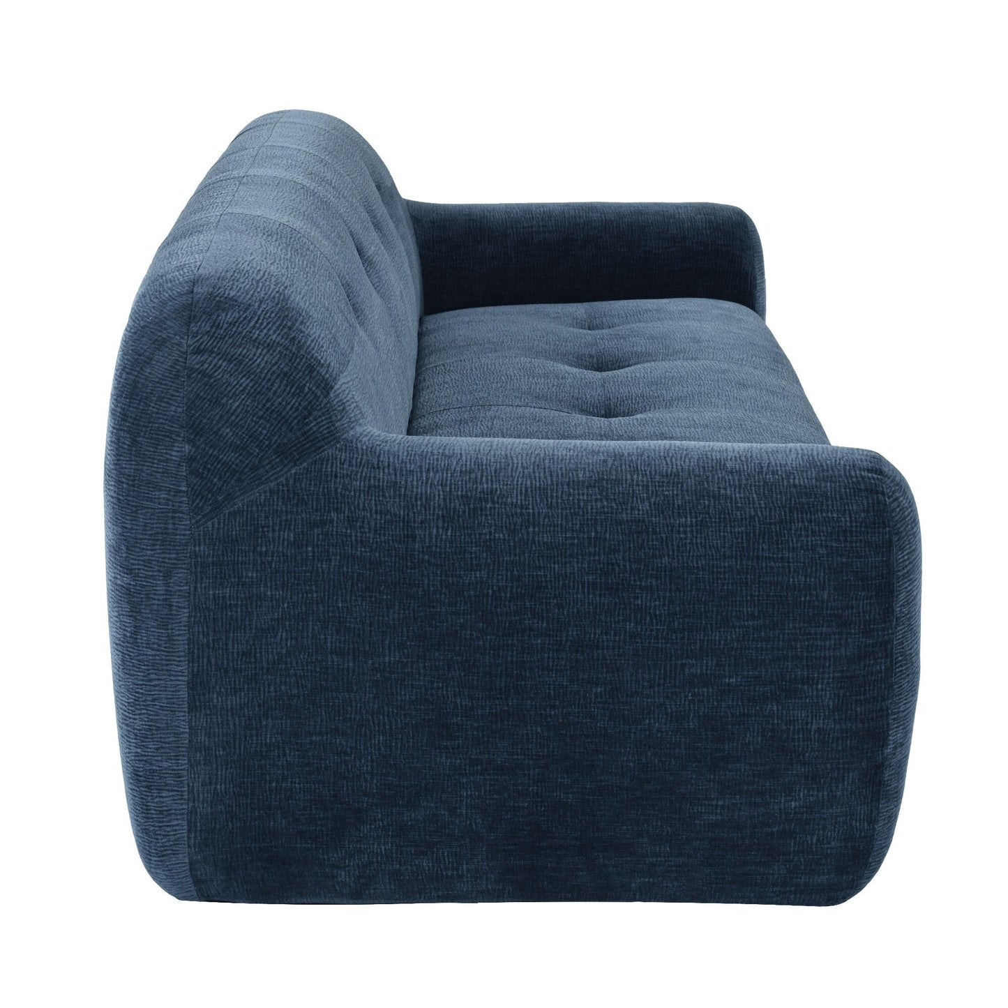 Divano a 3 posti in tessuto ciniglia largo 85,8 cm, design a compressione completa in spugna, con schiuma senza polvere, molle insacchettate per un comfort extra