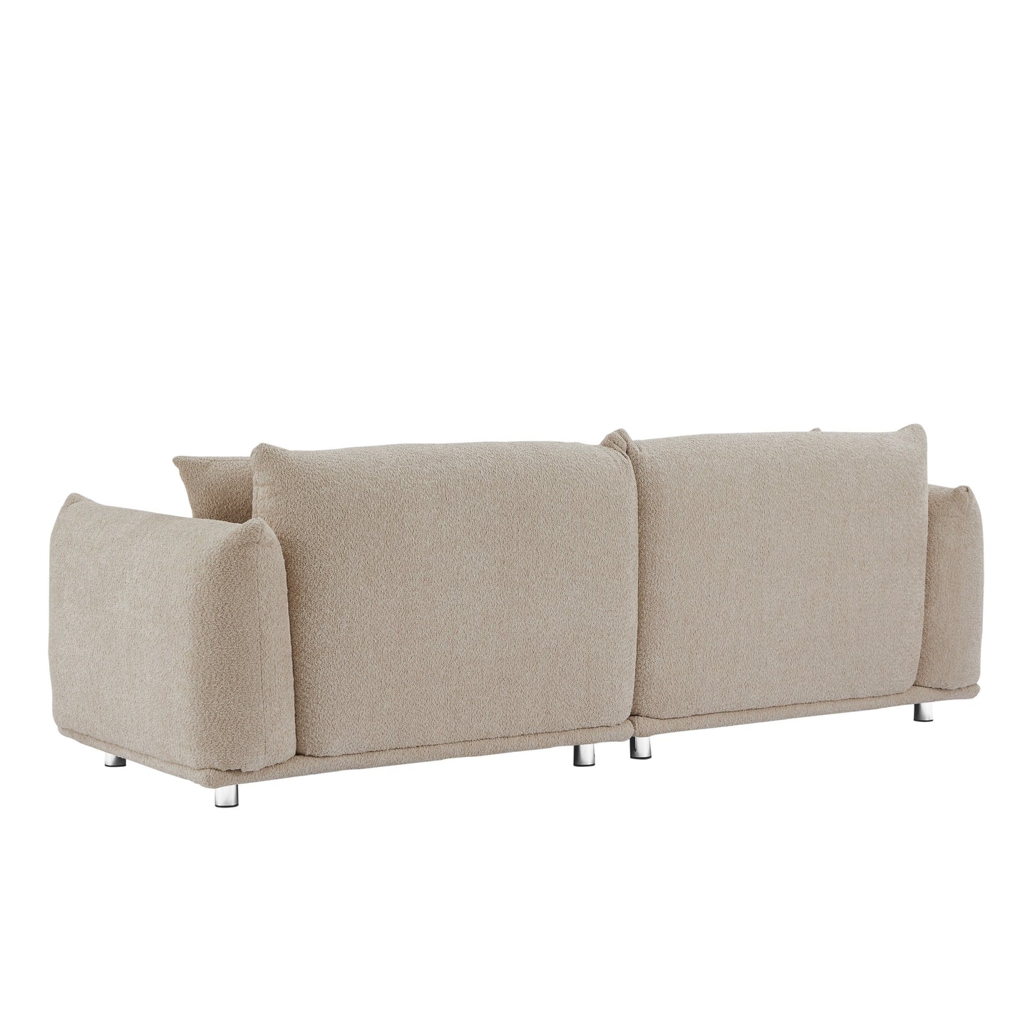 Divano a due posti oversize 87 con struttura in metallo, 2 cuscini e rivestimento resistente