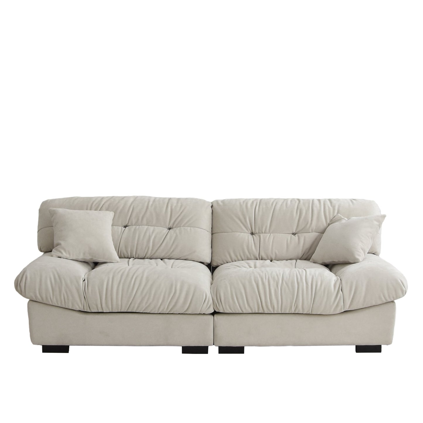 89 divani componibili Fluffy Cloud, divani moderni e minimalisti con due cuscini