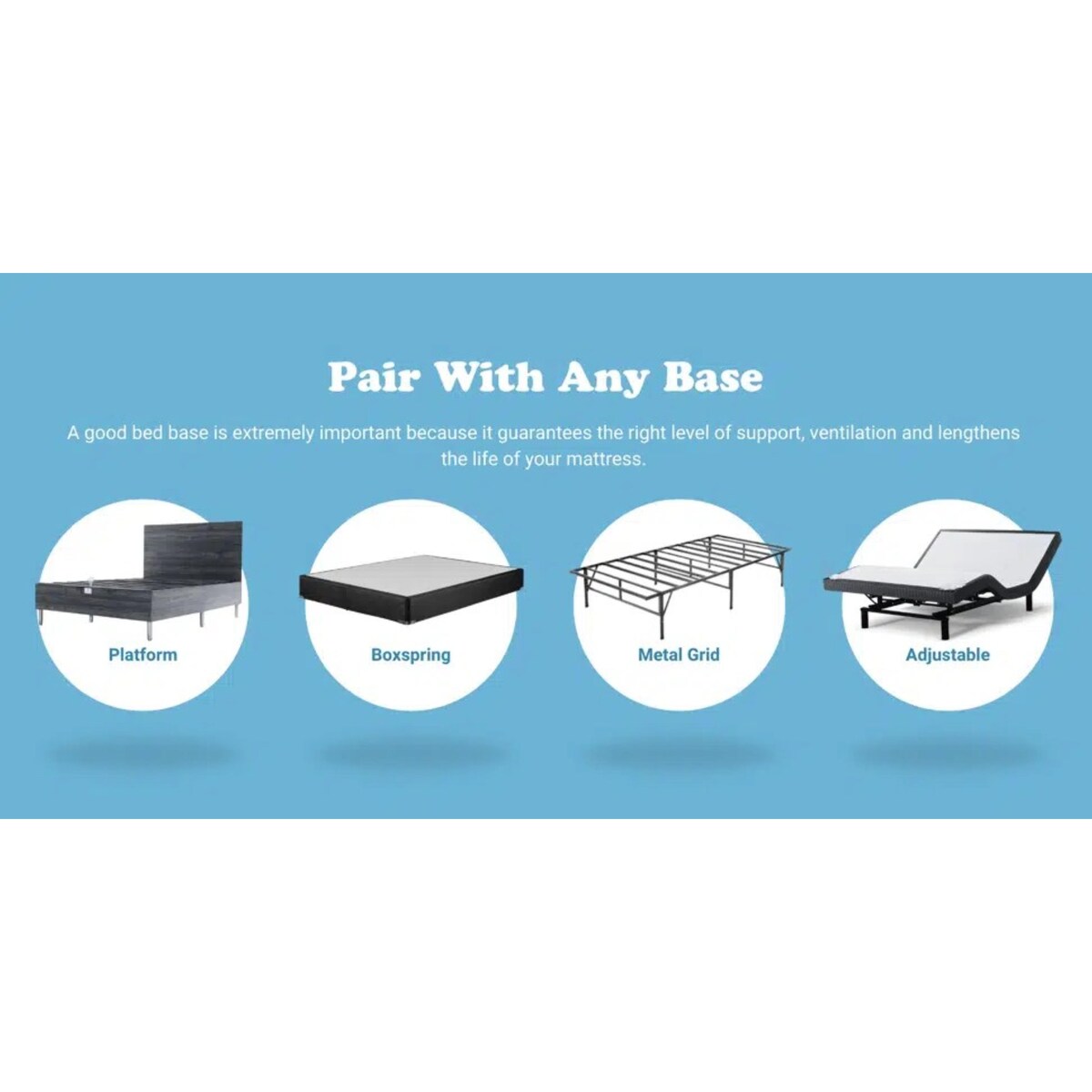 Materasso ibrido in memory foam Cool Gel da 8 pollici di medie dimensioni di BRN