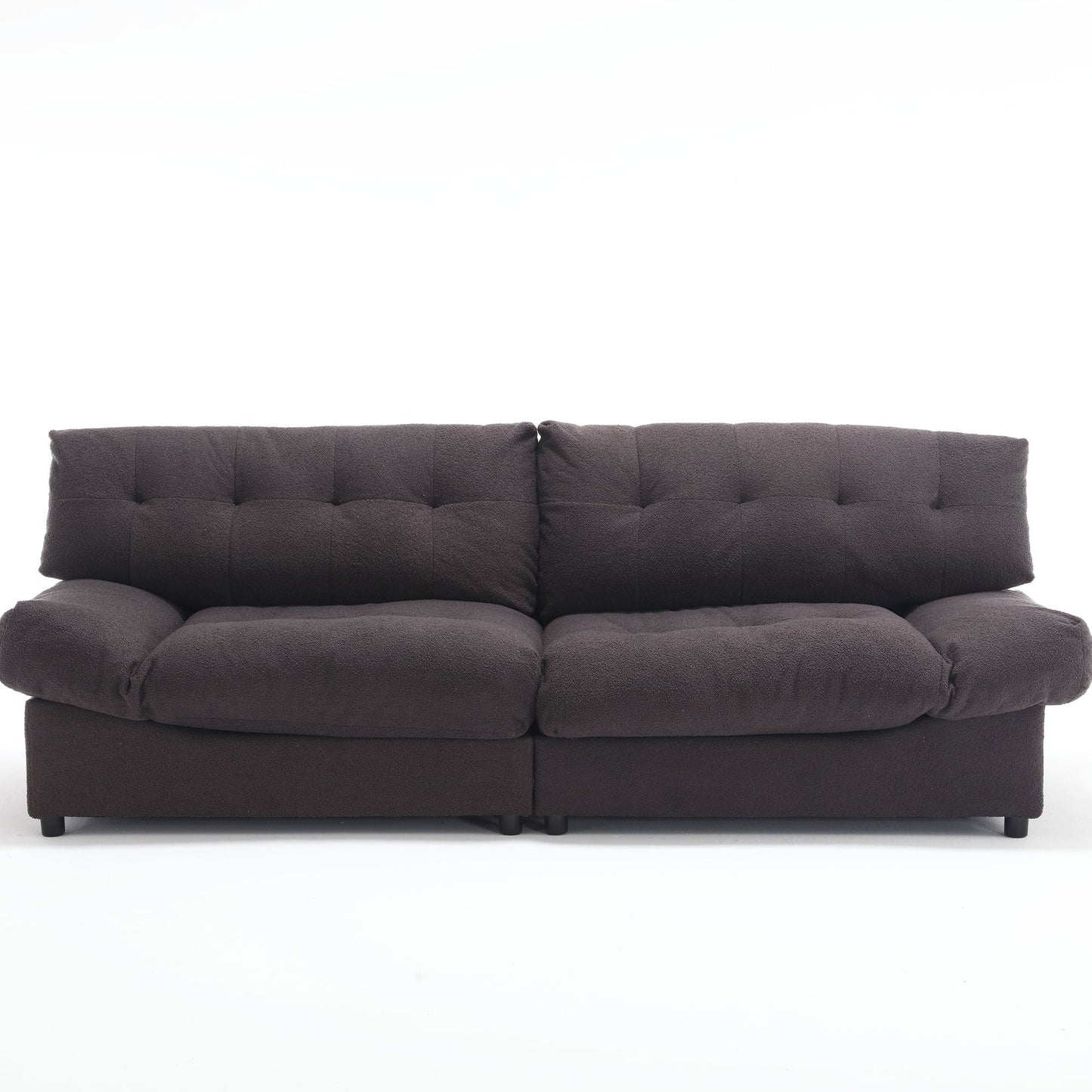 Divano a 2 posti in tessuto da 96,46'' con comodo design imbottito e stile nuvola, piedini in plastica, per soggiorno e appartamento