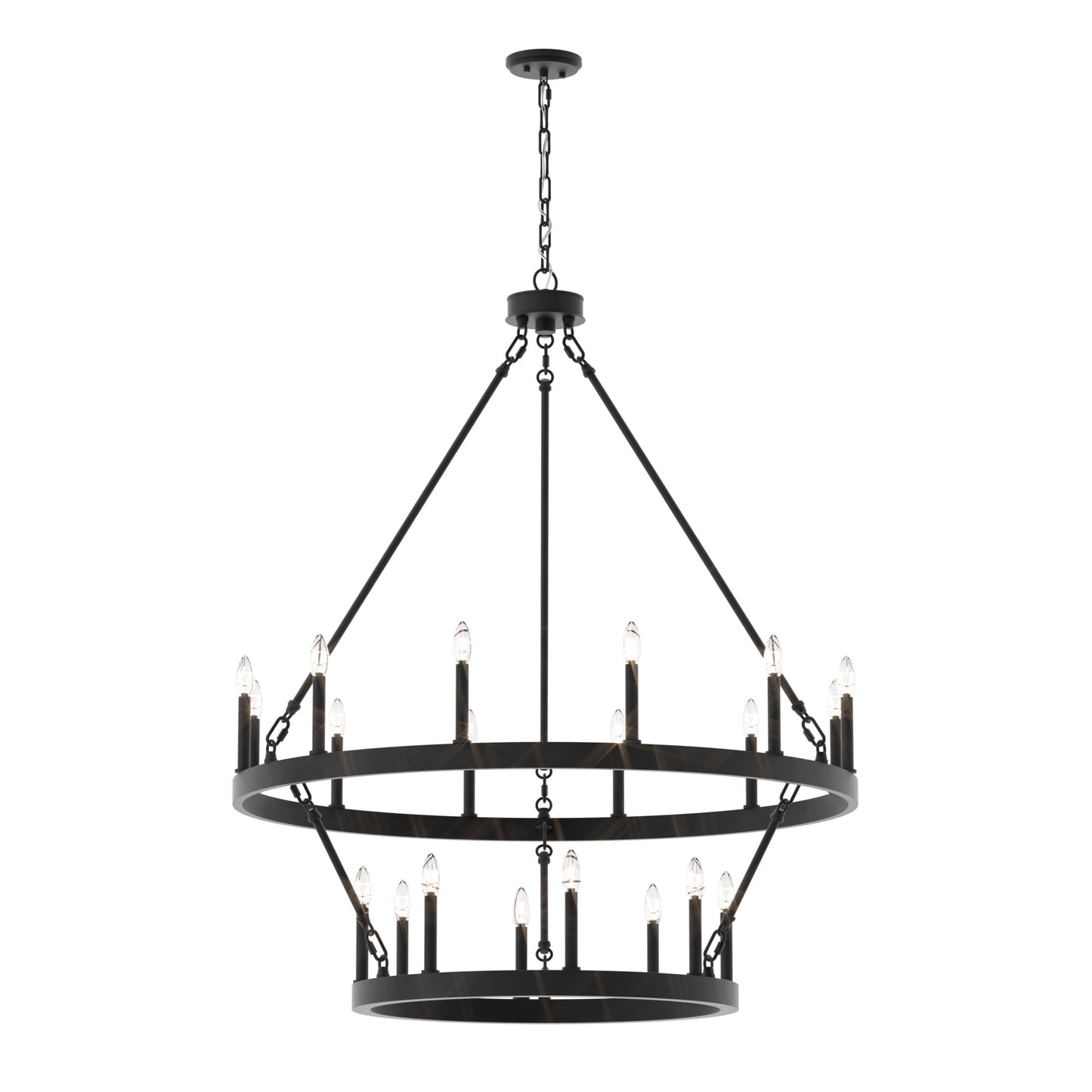 Lampadario Acroma da 20 luci moderno stile fattoria da 40 pollici a forma di ruota di carro con UL