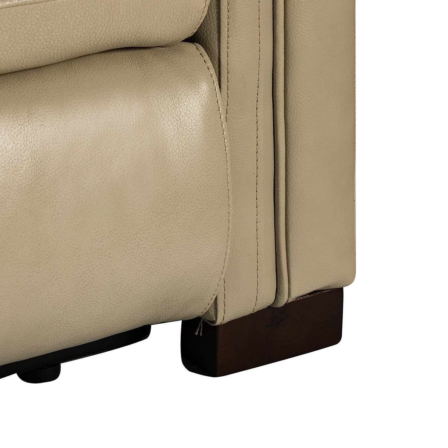 Poltrona reclinabile elettrica classica contemporanea Alicia da 34,65 pollici in vera pelle con porta USB