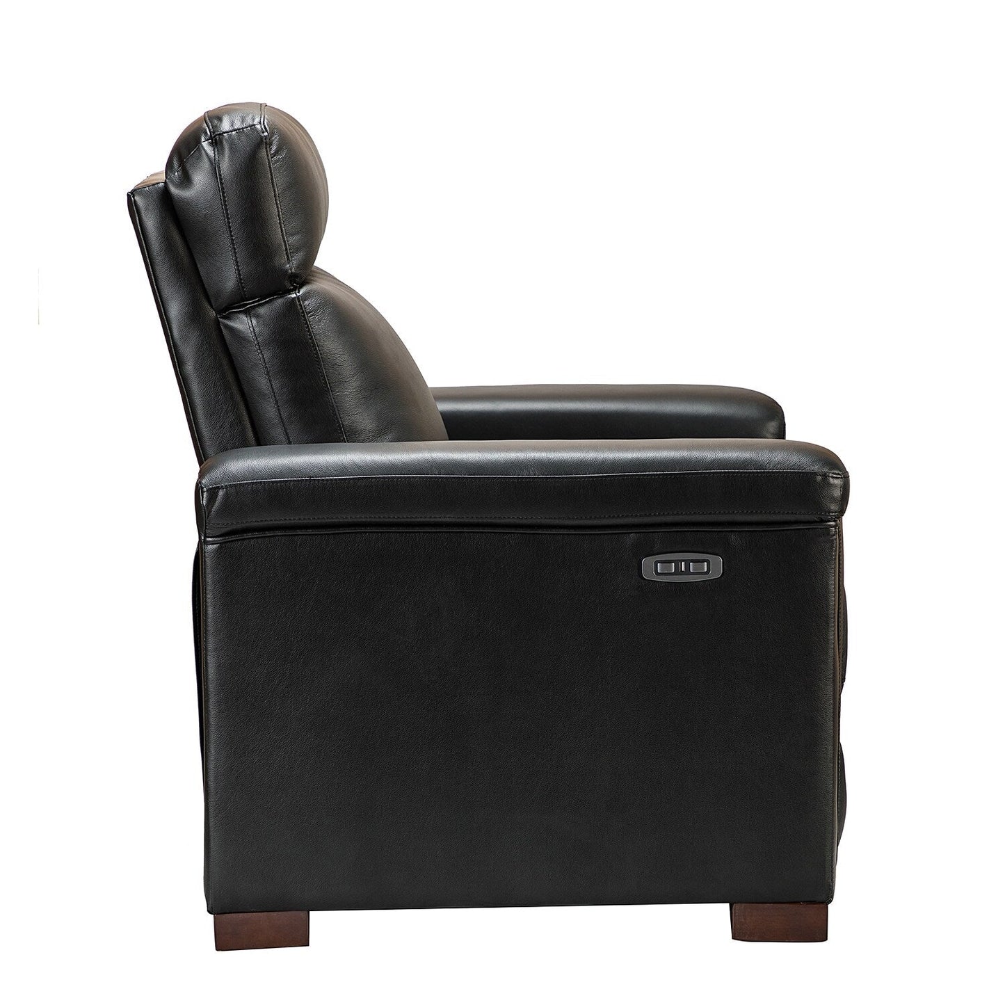 Poltrona reclinabile elettrica classica contemporanea Alicia da 34,65 pollici in vera pelle con porta USB