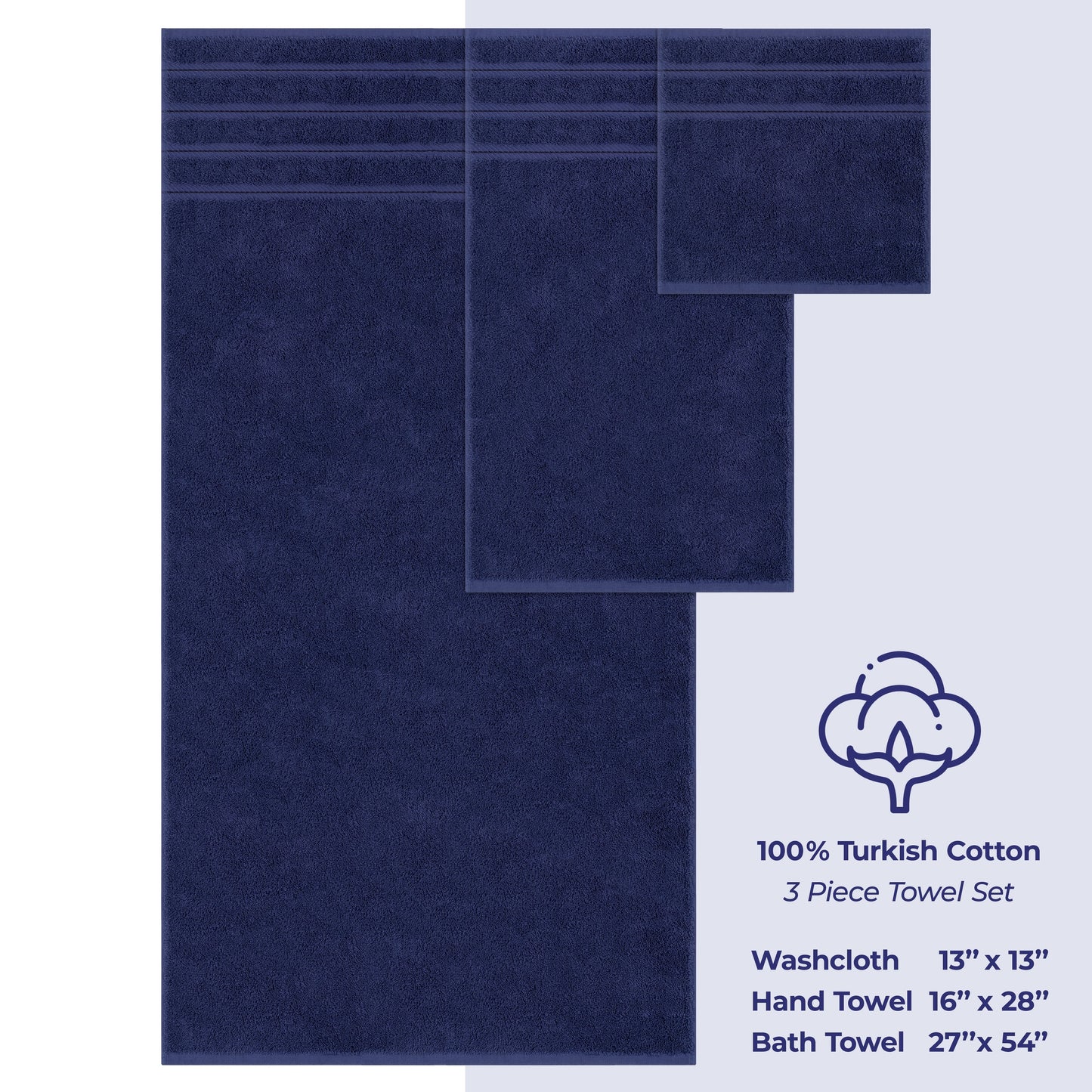 Set di asciugamani da bagno da 3 pezzi, 100% cotone, asciugamani da bagno turco di lusso, asciugamani per il viso extra large, set in saldo