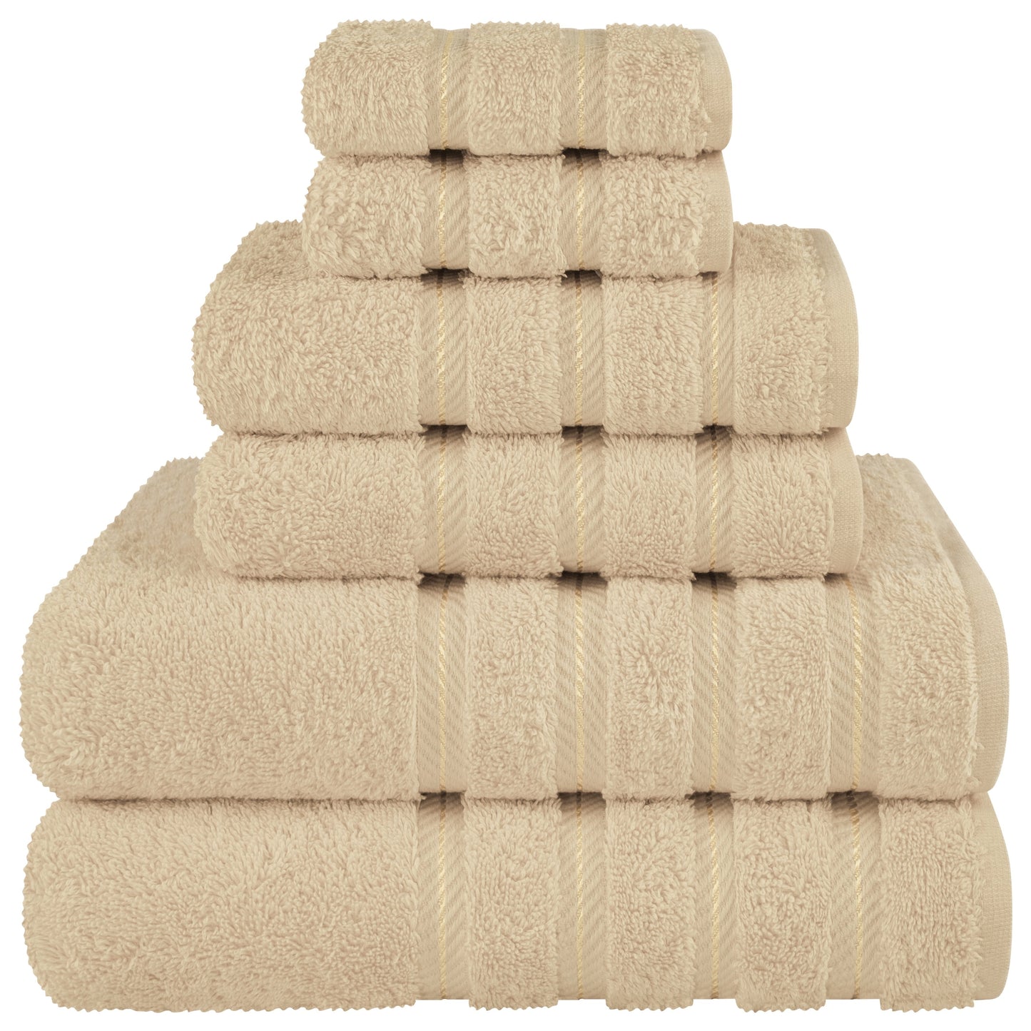 Set di asciugamani di lusso in morbido lino americano da 6 pezzi, 2 asciugamani da bagno, 2 asciugamani per le mani, 2 salviette, asciugamani turchi in cotone 100% per il bagno