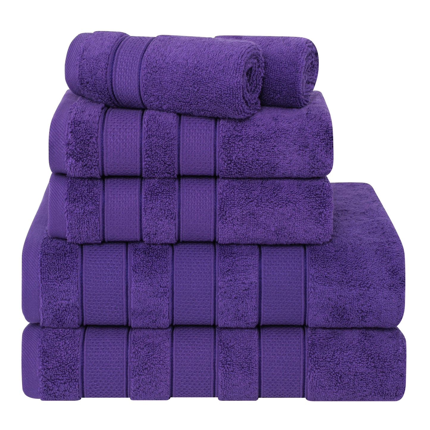 Set di asciugamani da bagno Salem in morbido lino americano, 6 pezzi di asciugamani per il bagno, grandi, 100% cotone, 2 asciugamani da bagno, 2 asciugamani per le mani, 2 salviette.