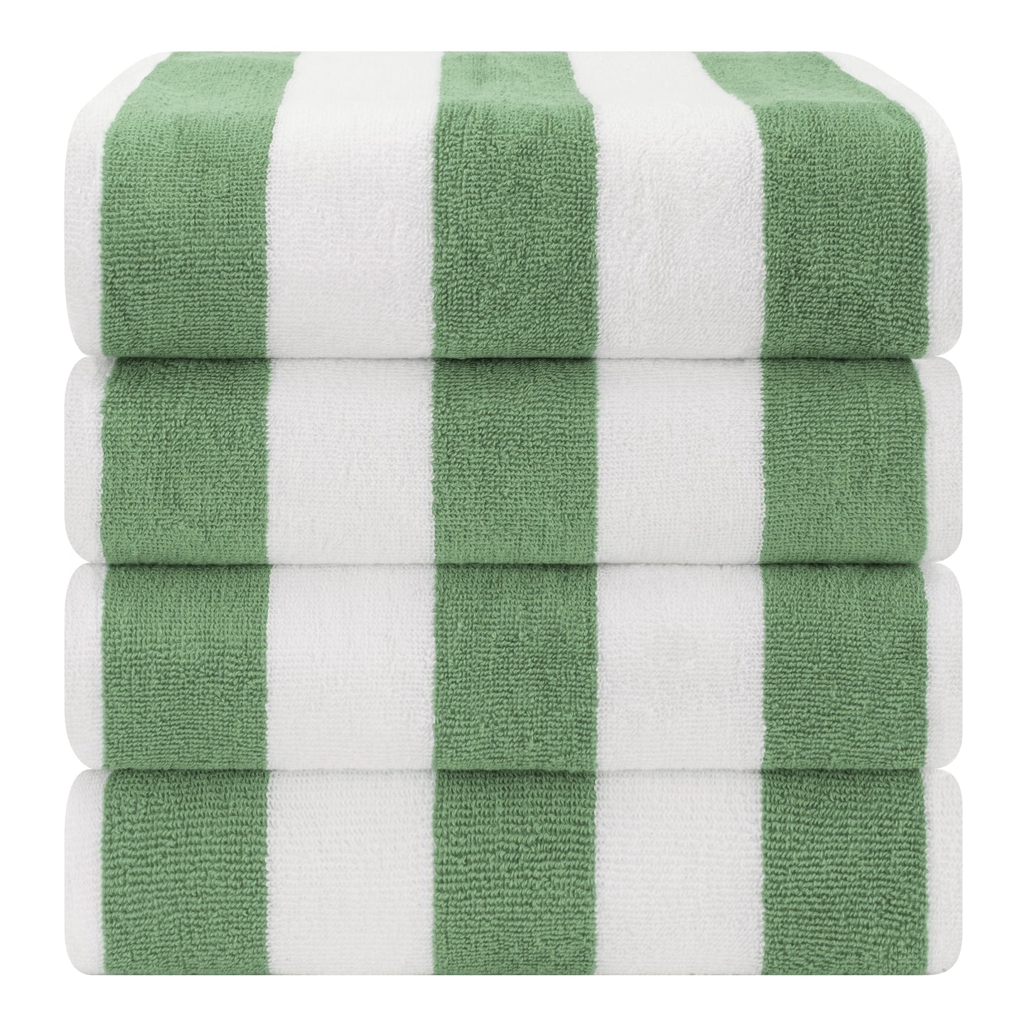 American Soft Linen, teli mare 100% cotone, confezione da 4, teli piscina a righe Cabana 30 x 60 cm