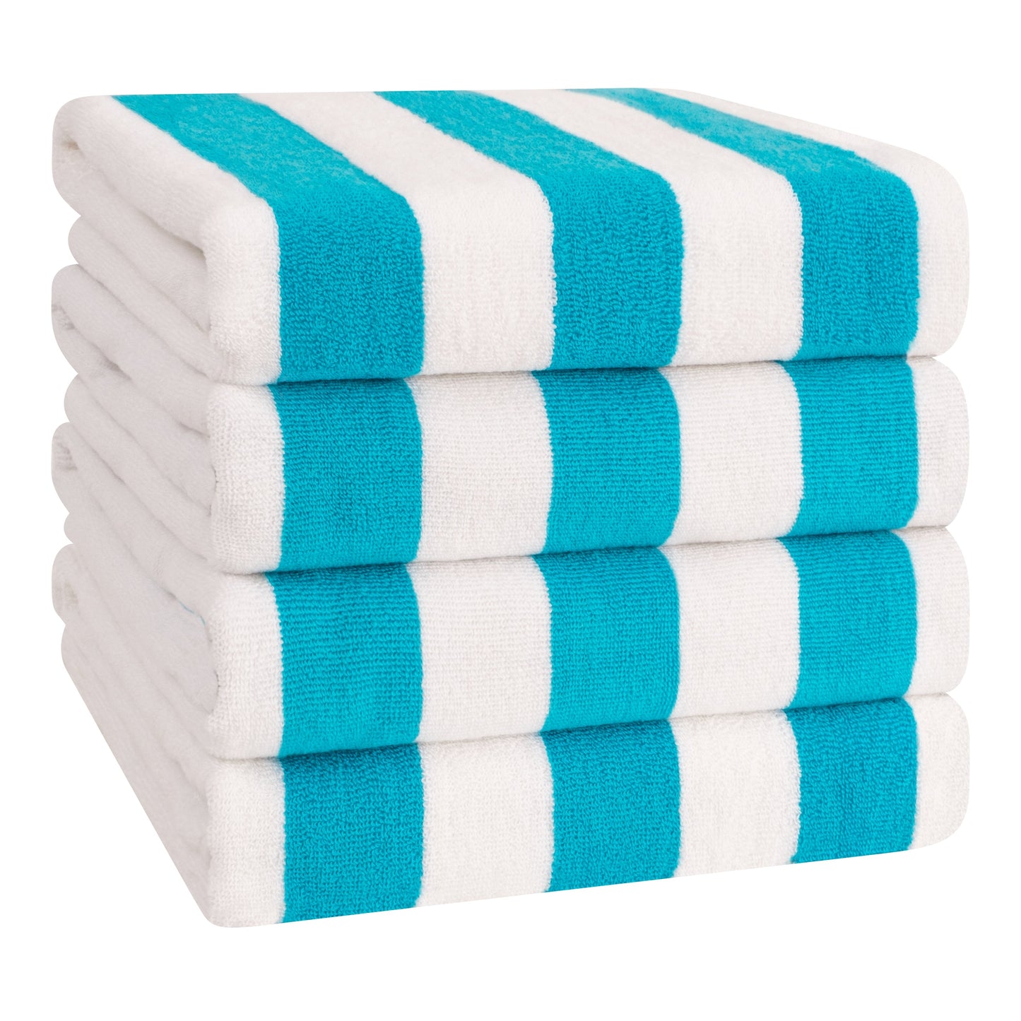 American Soft Linen, teli mare 100% cotone, confezione da 4, teli piscina a righe Cabana 30 x 60 cm