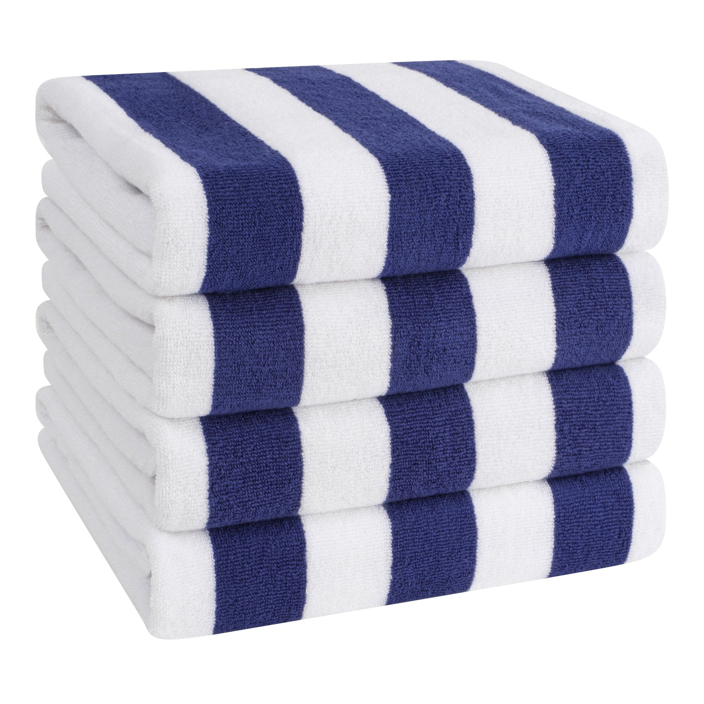 American Soft Linen, teli mare 100% cotone, confezione da 4, teli piscina a righe Cabana 30 x 60 cm
