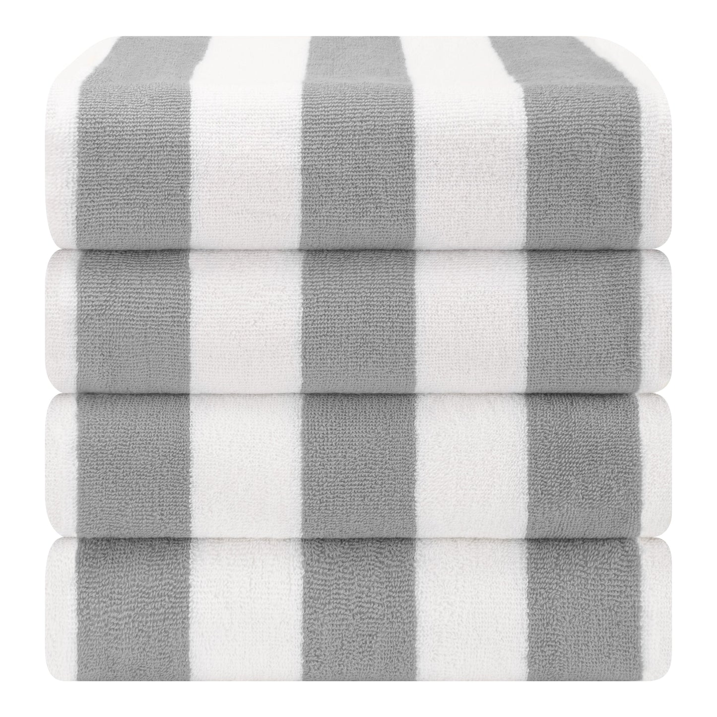 American Soft Linen, teli mare 100% cotone, confezione da 4, teli piscina a righe Cabana 30 x 60 cm