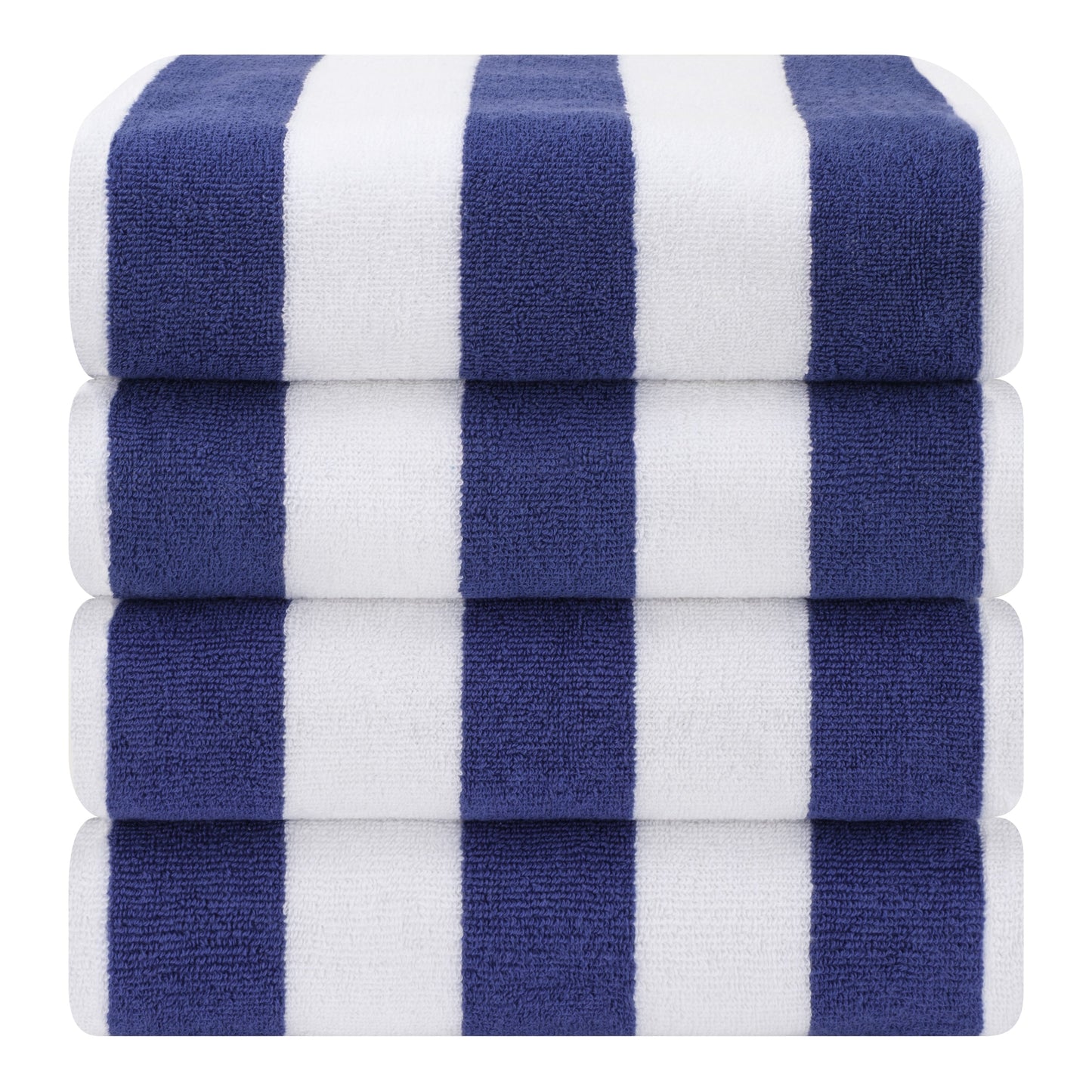 American Soft Linen, teli mare 100% cotone, confezione da 4, teli piscina a righe Cabana 30 x 60 cm