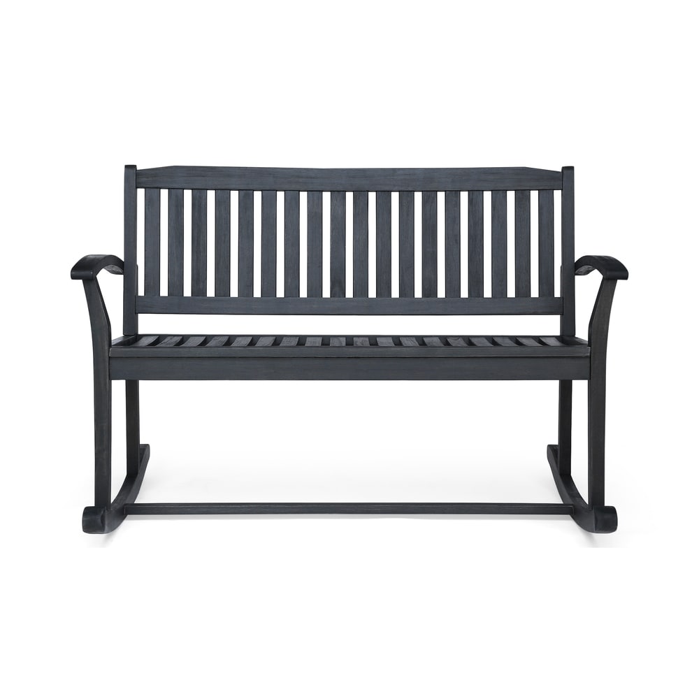 Sedia a dondolo da giardino in legno di acacia Amina di Christopher Knight Home