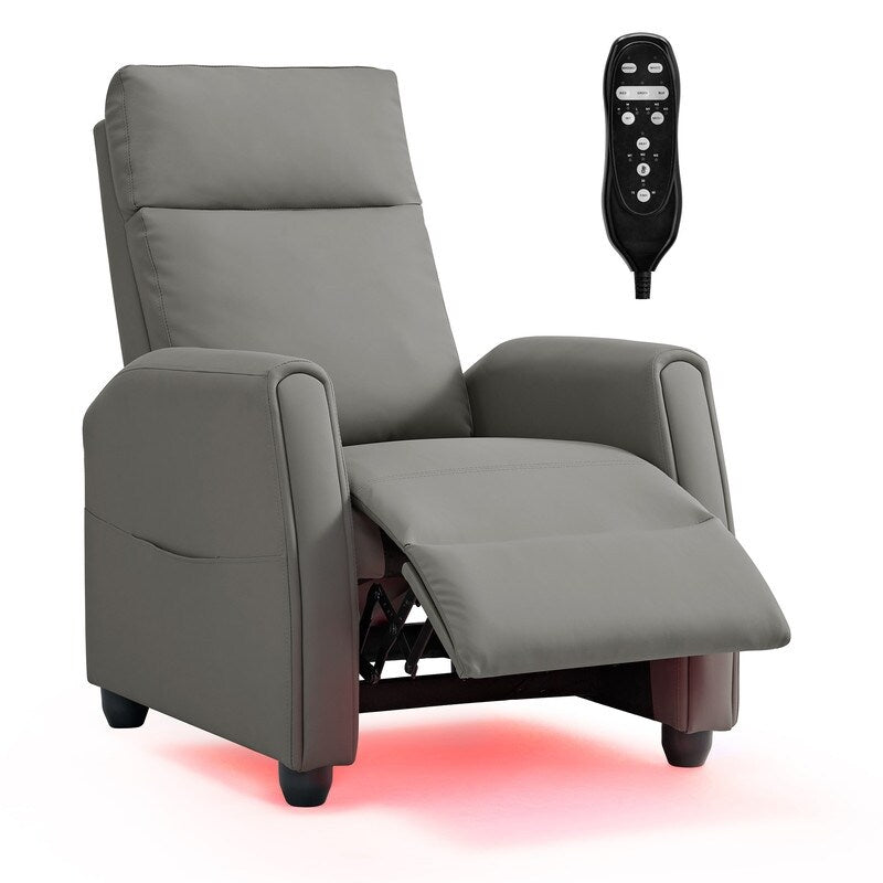 Poltrona reclinabile Andrea con luci a LED, massaggio riscaldante