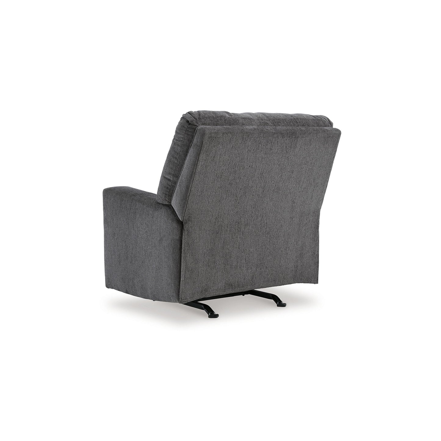 Poltrona reclinabile manuale Anise, con linguetta, in poliestere grigio peltro
