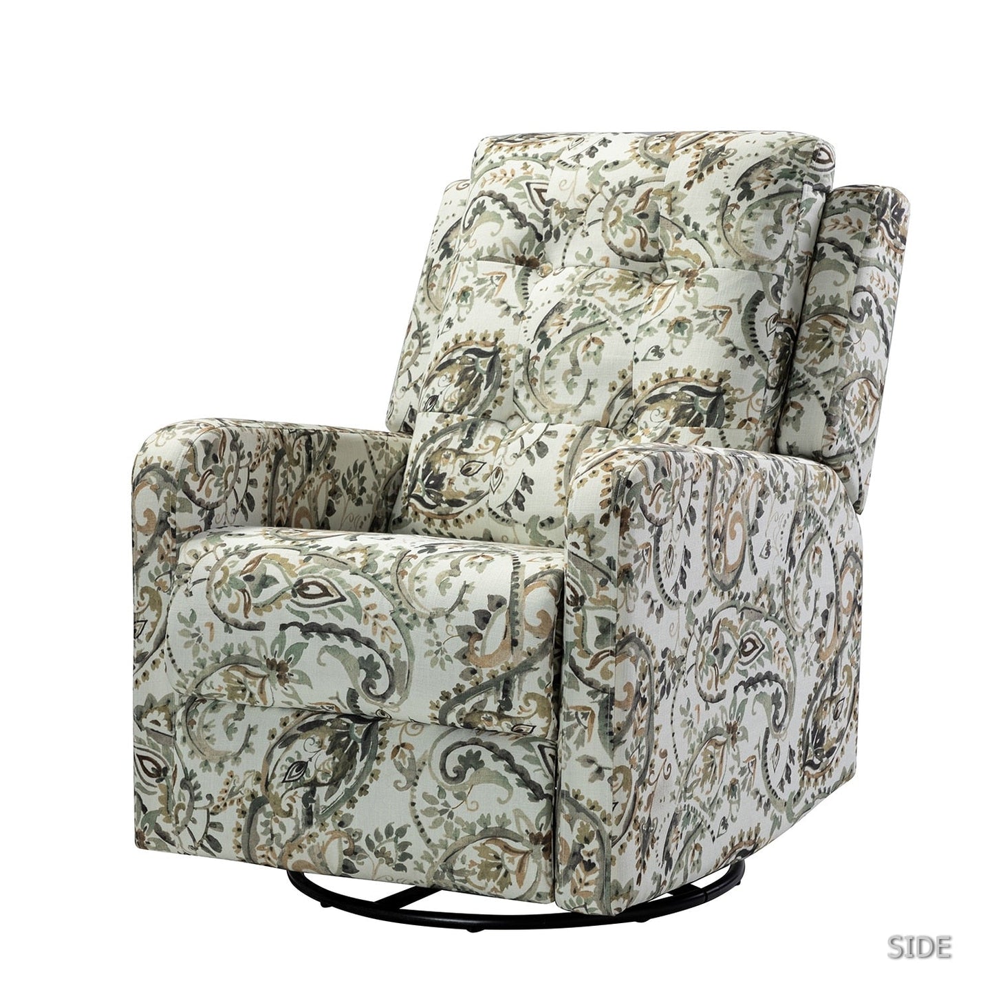 Poltrona reclinabile manuale girevole contemporanea Arlette Floral con schienale imbottito