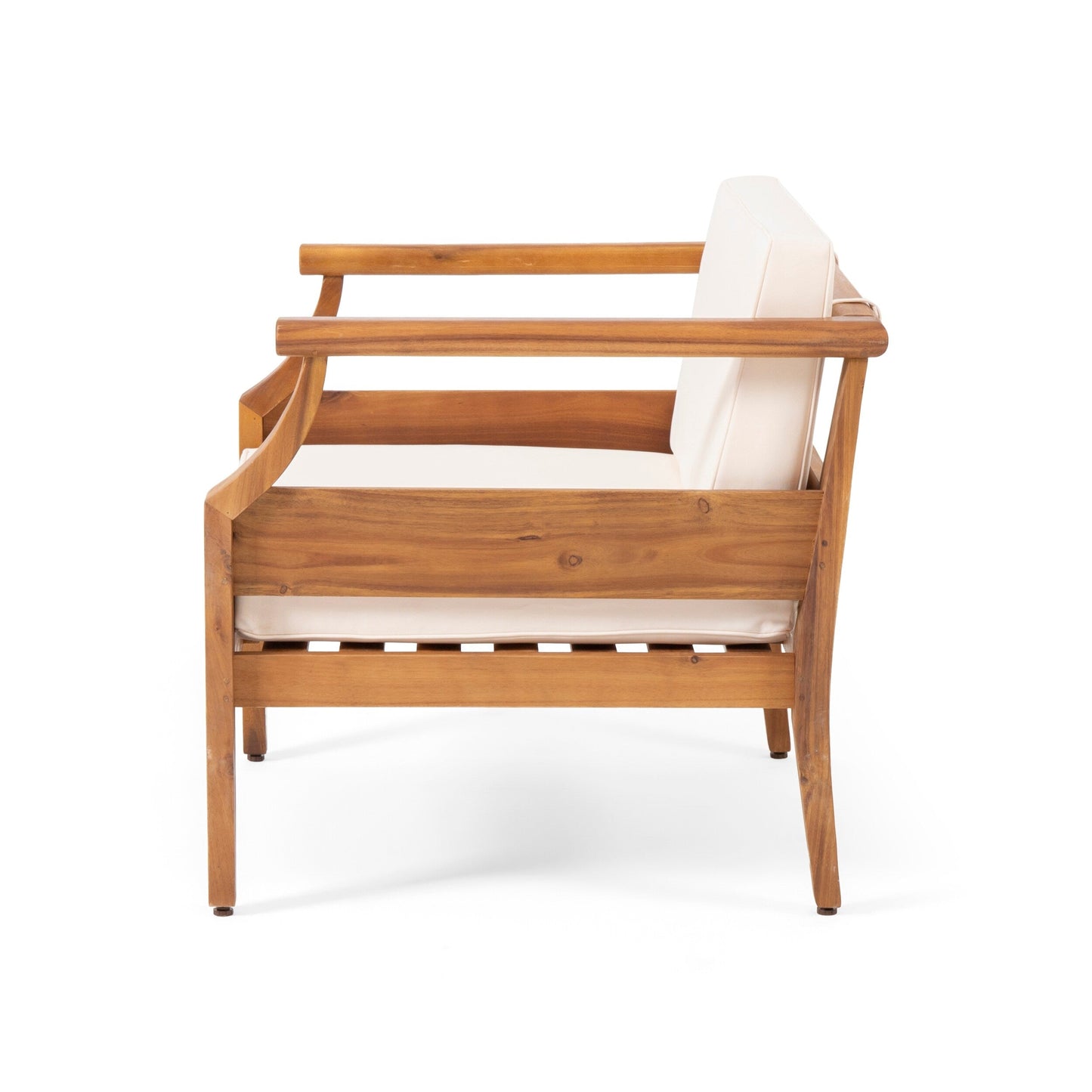 Poltrone da club imbottite moderne in acacia Aston Outdoor (set da 2) di Christopher Knight Home
