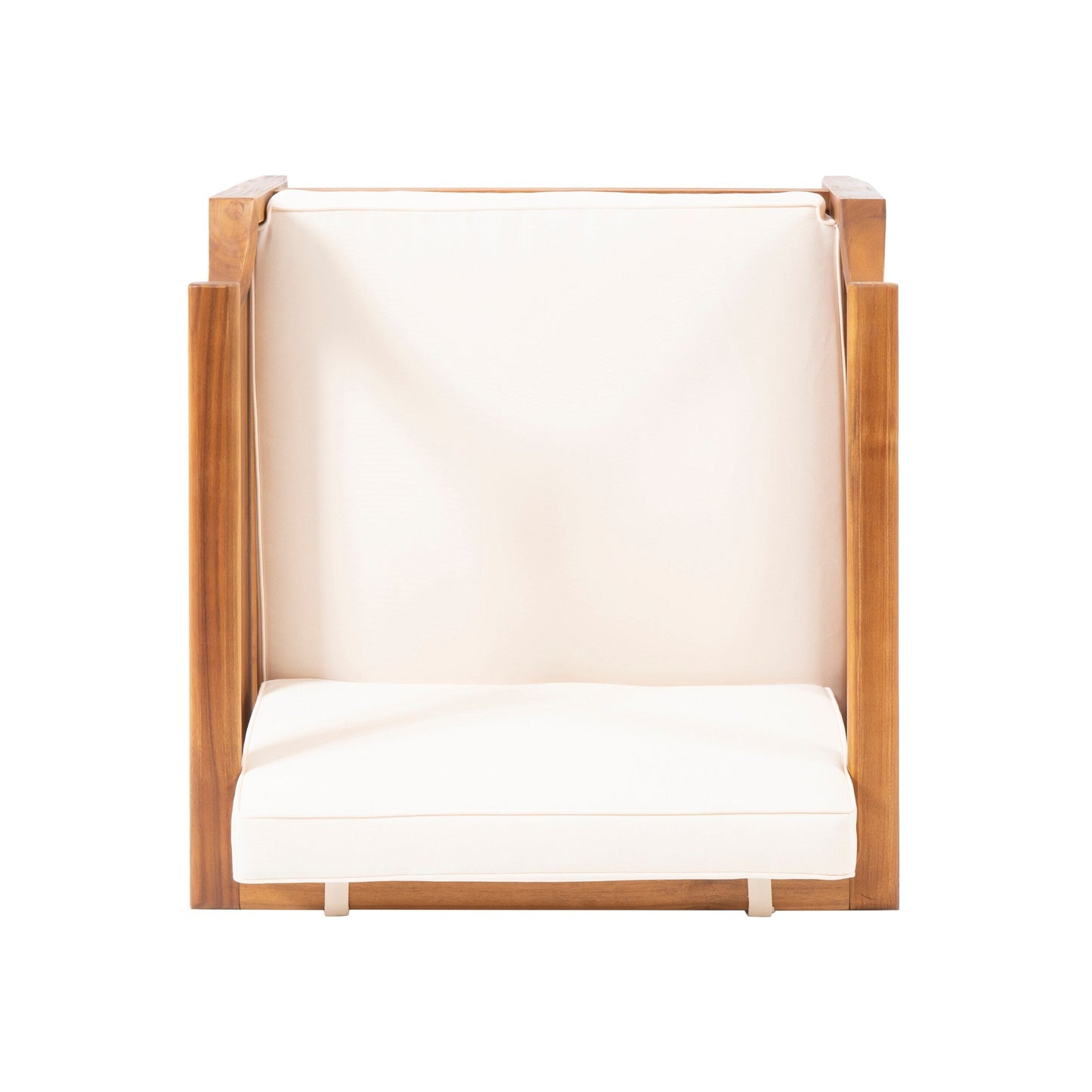 Poltrone da club imbottite moderne in acacia Aston Outdoor (set da 2) di Christopher Knight Home