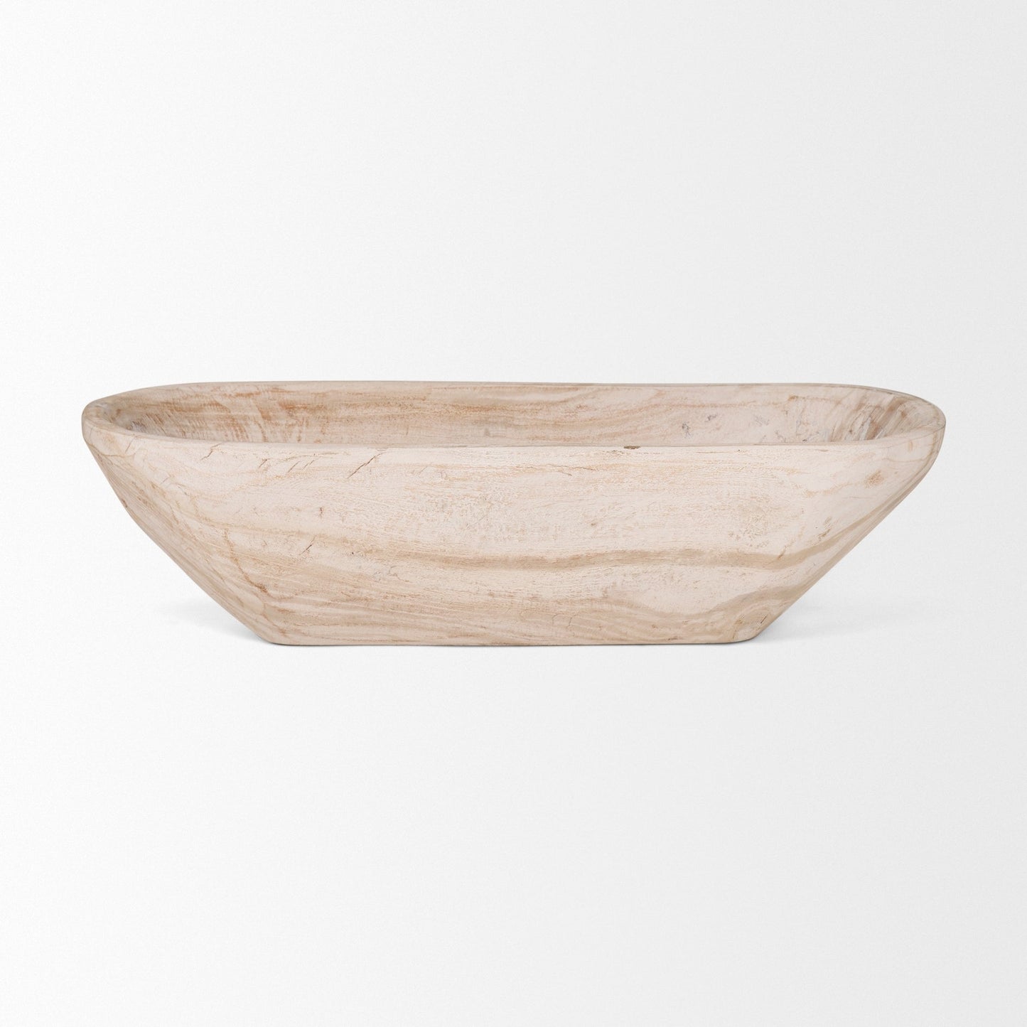 Ciotola Athena Extra Large Oblong in legno di recupero nero-marrone - 26,0 L x 10,0 W x 7,0 H