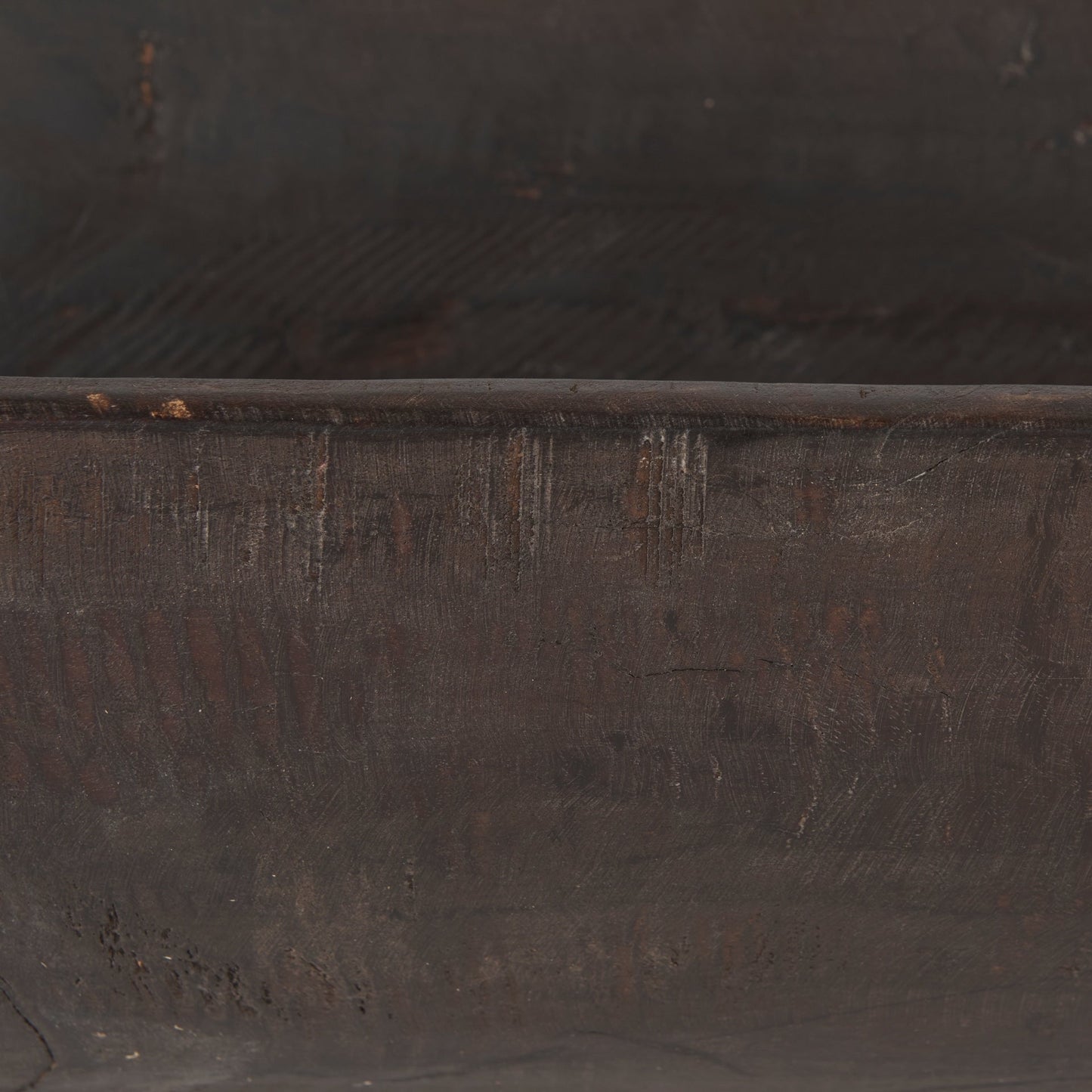 Ciotola Athena Extra Large Oblong in legno di recupero nero-marrone - 26,0 L x 10,0 W x 7,0 H