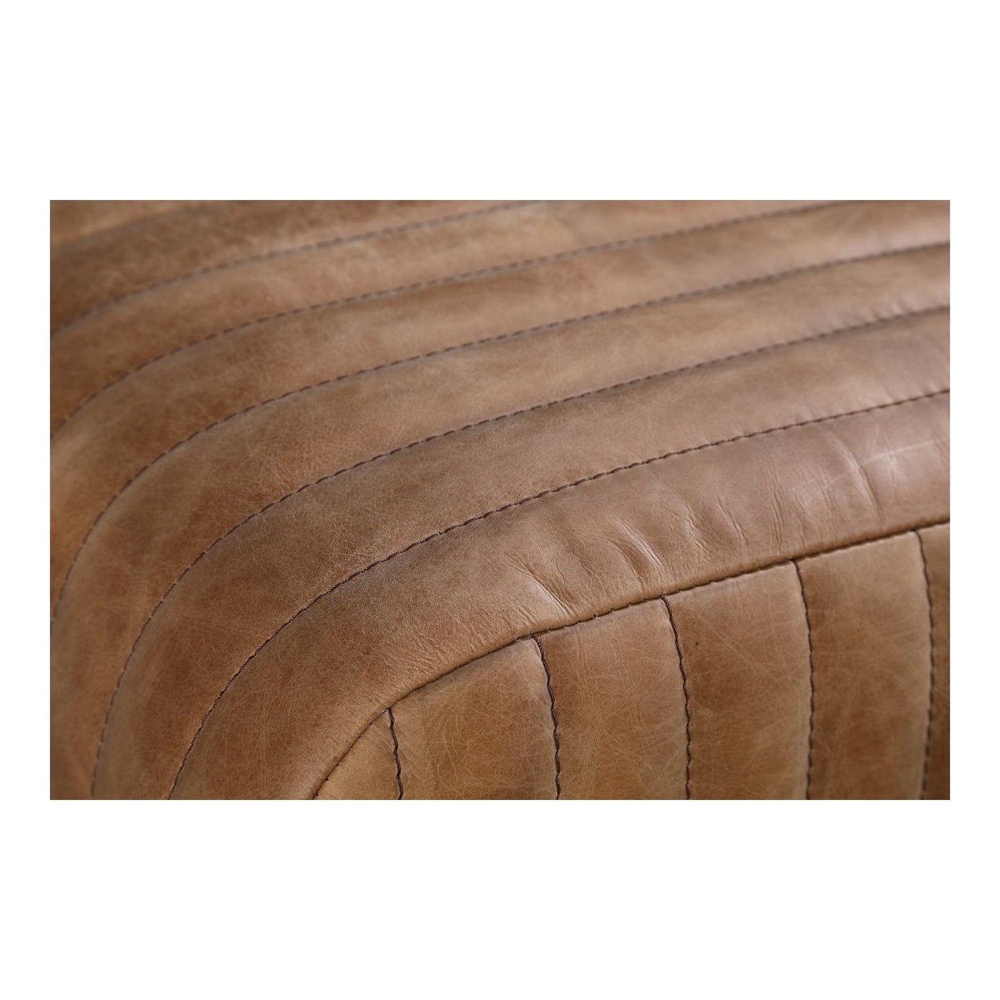 Panca moderna in pelle a coste Aurelle Home