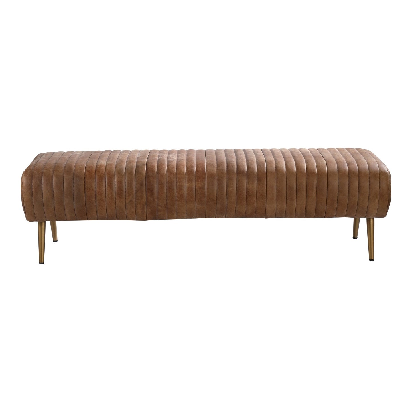Panca moderna in pelle a coste Aurelle Home