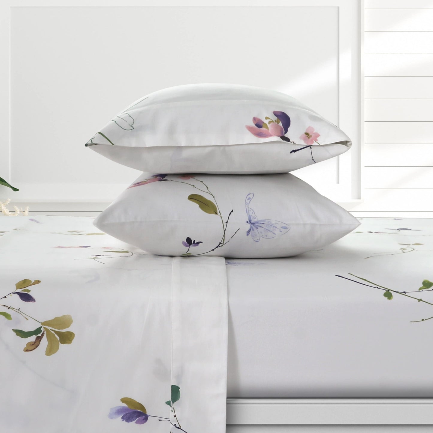 Set di lenzuola con tasche profonde in raso di cotone biologico Azores Home a 300 fili
