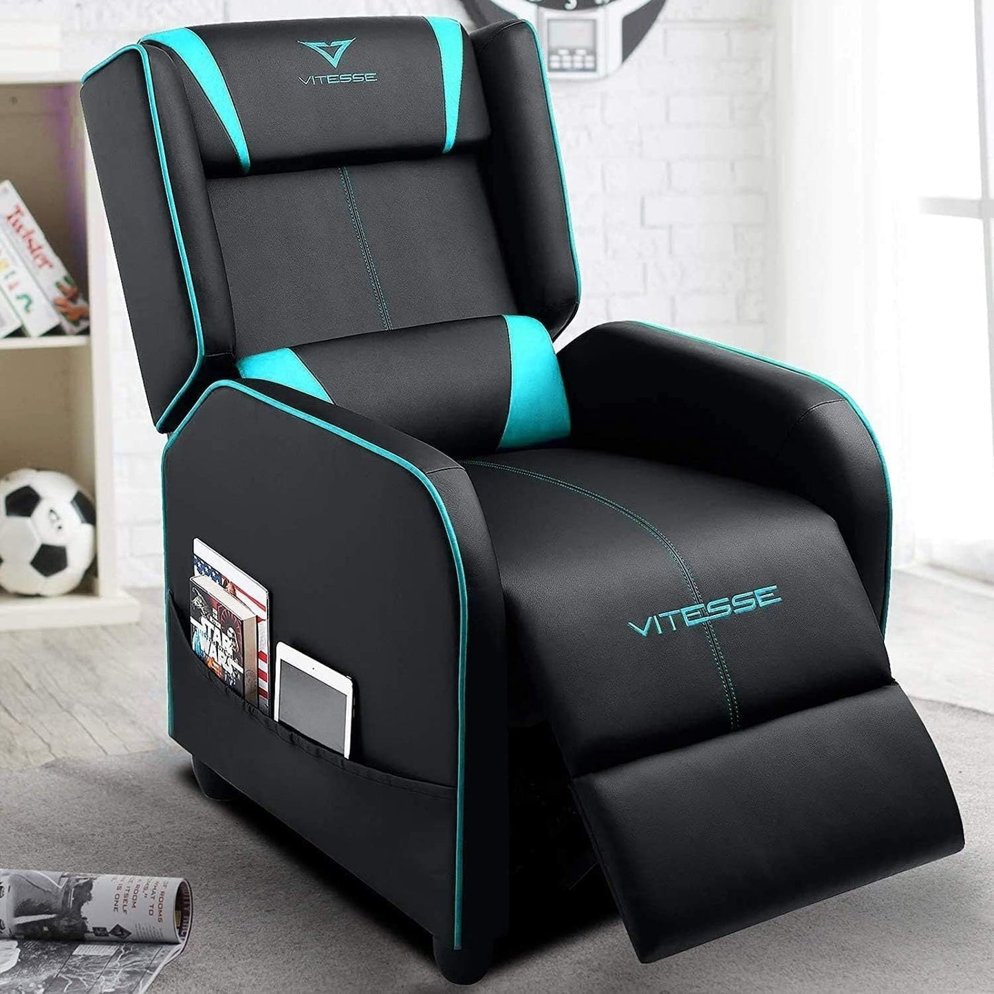 Poltrona reclinabile da gioco BOSSIN, stile racing, con schienale alto, poltrone reclinabili per soggiorno, posti a sedere per teatro