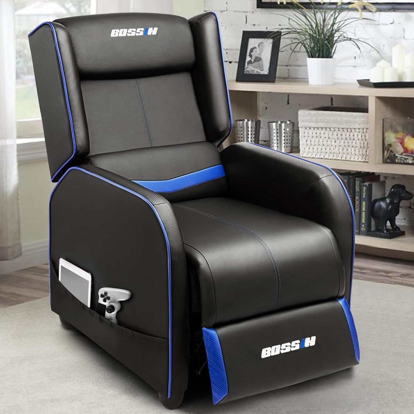 Divano reclinabile singolo ergonomico in pelle PU BOSSIN per soggiorno