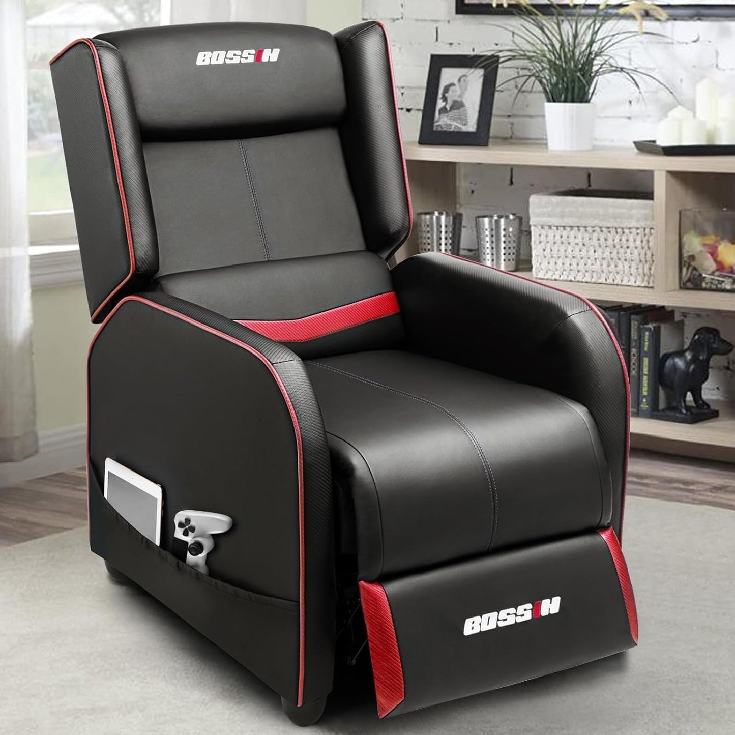 Divano reclinabile singolo ergonomico in pelle PU BOSSIN per soggiorno