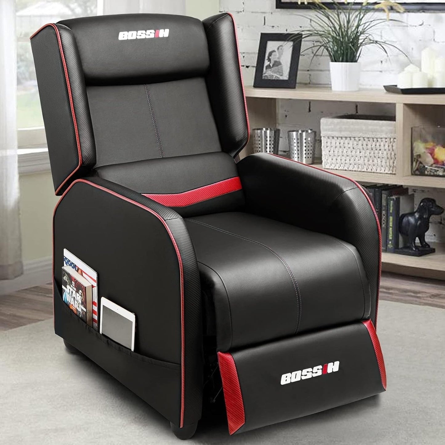 Divano reclinabile singolo ergonomico in pelle PU BOSSIN per soggiorno