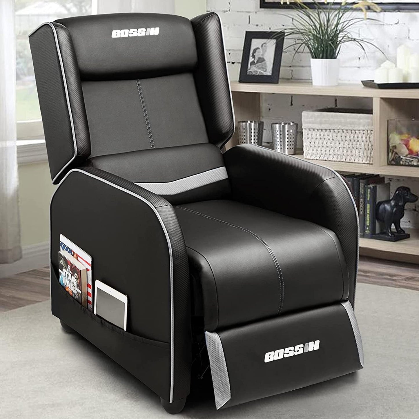Divano reclinabile singolo ergonomico in pelle PU BOSSIN per soggiorno