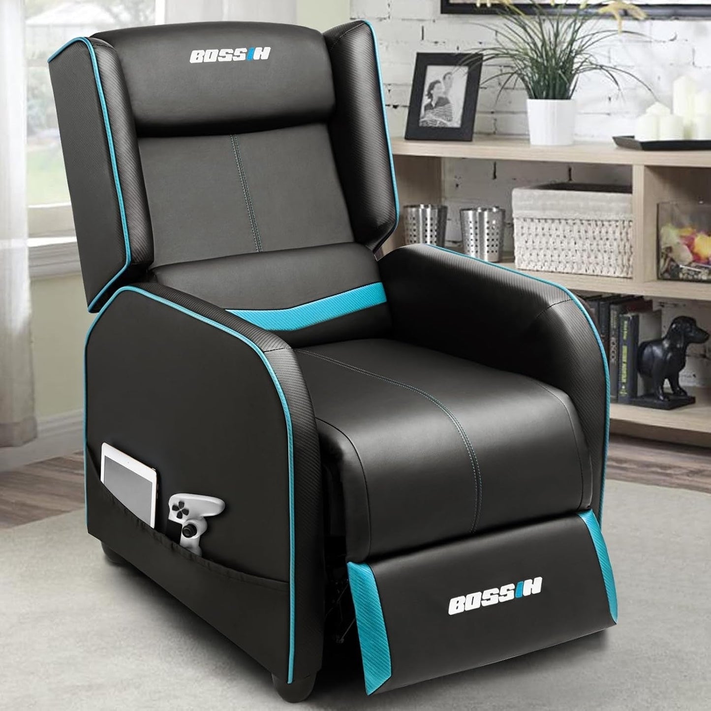 Divano reclinabile singolo ergonomico in pelle PU BOSSIN per soggiorno