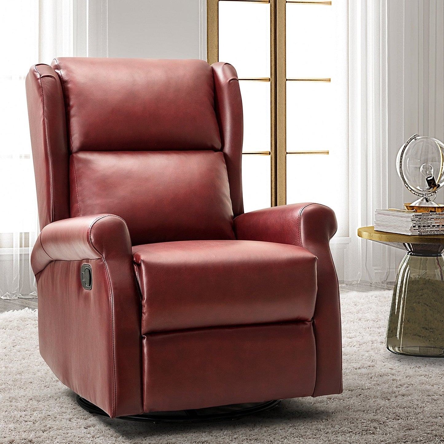 Sedia girevole per bambini Baksoho Contemporary in similpelle con base in metallo di HULALA HOME