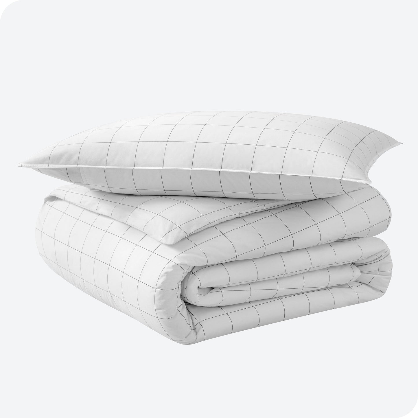 Set copripiumino in percalle di cotone biologico Bare Home