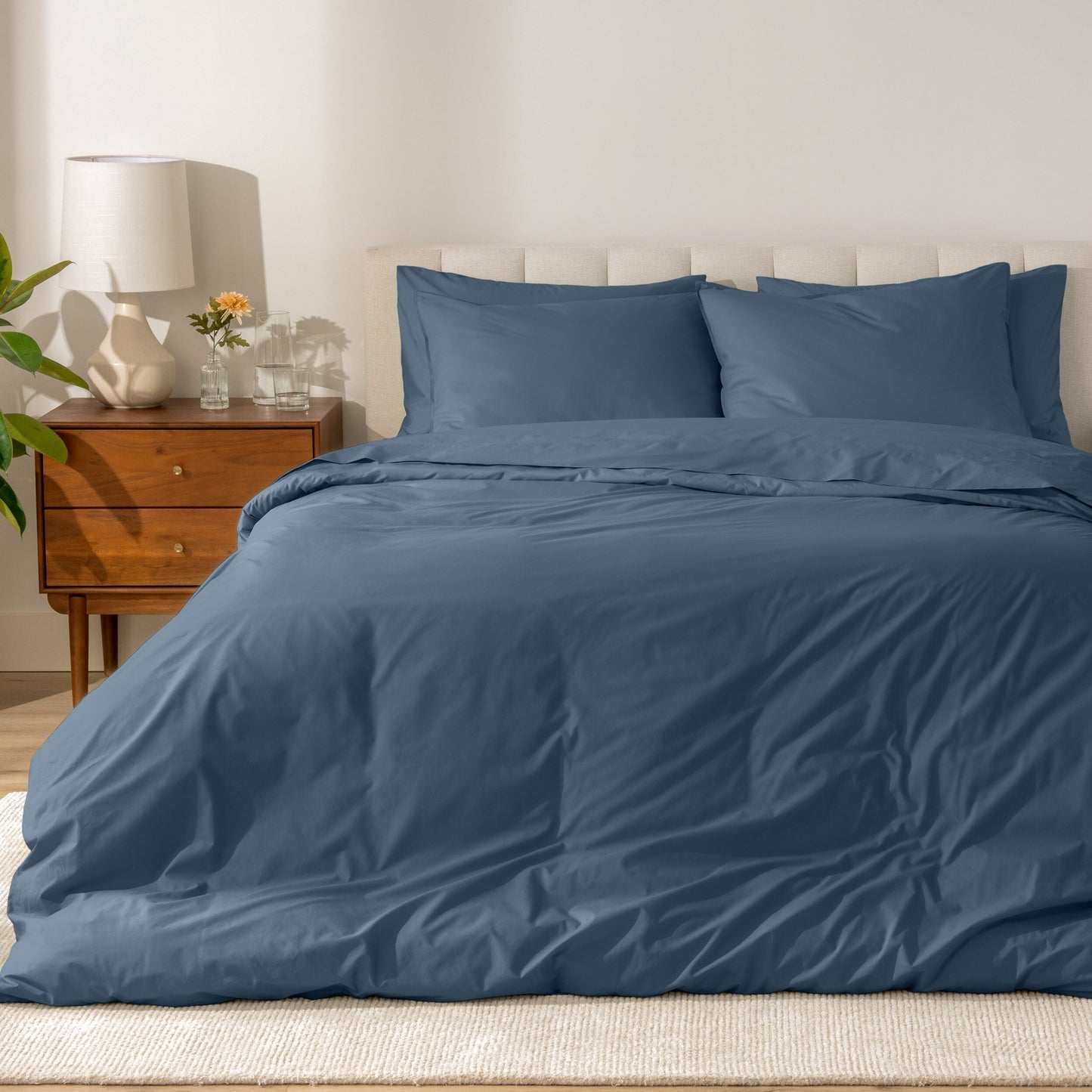Set copripiumino in percalle di cotone biologico Bare Home