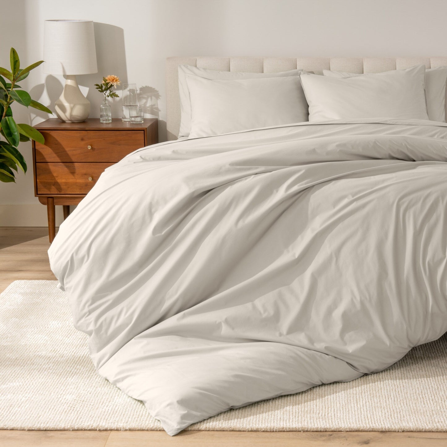 Set copripiumino in percalle di cotone biologico Bare Home