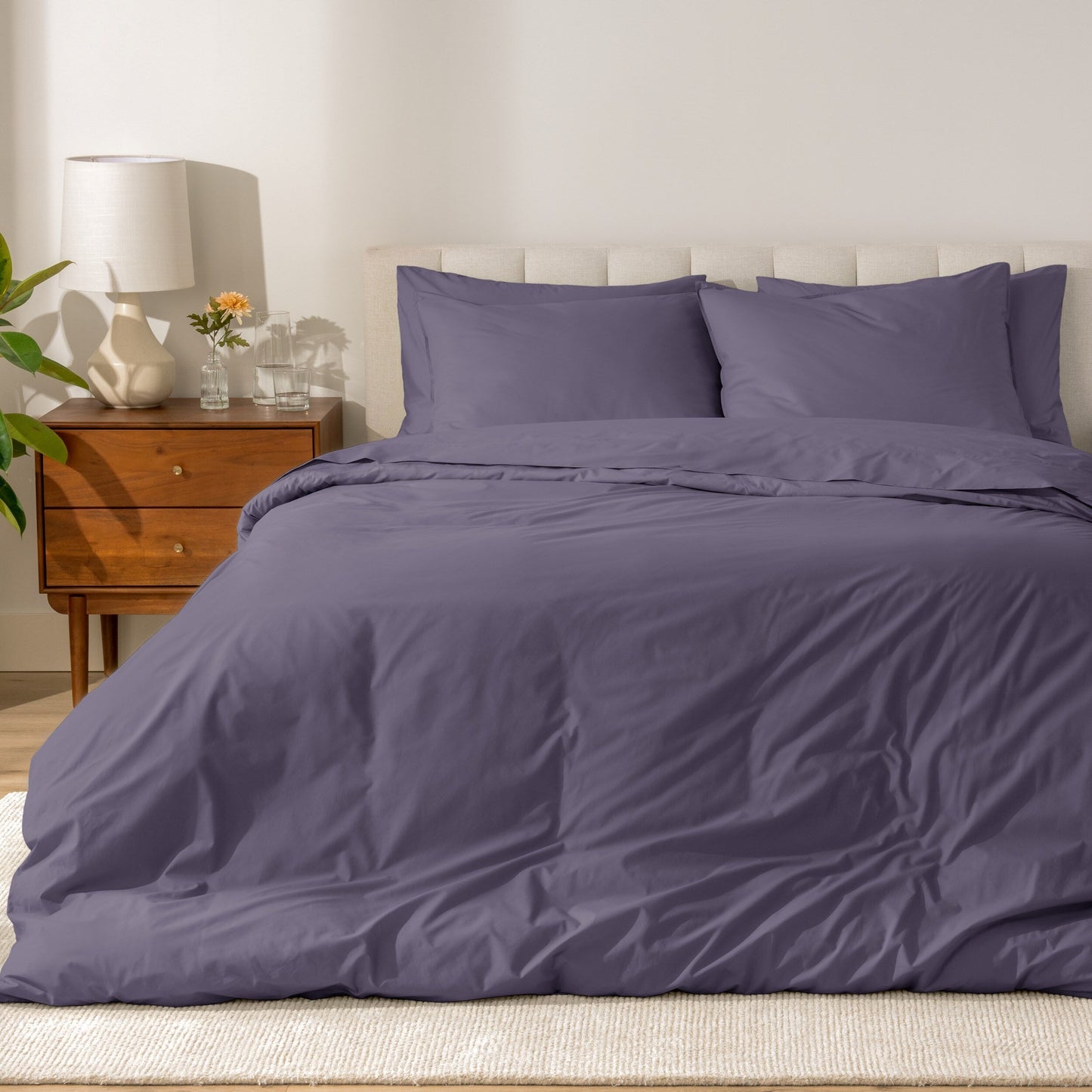 Set copripiumino in percalle di cotone biologico Bare Home